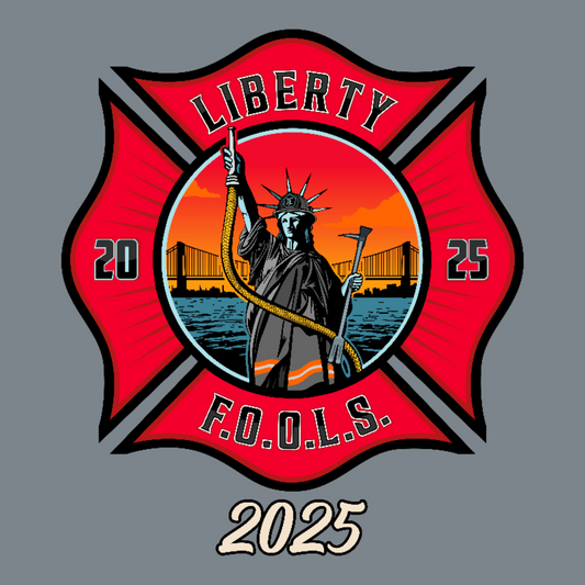 Liberty City FOOLS firefighter hat with custom logo β designed for FOOLS members and firehouse pride.