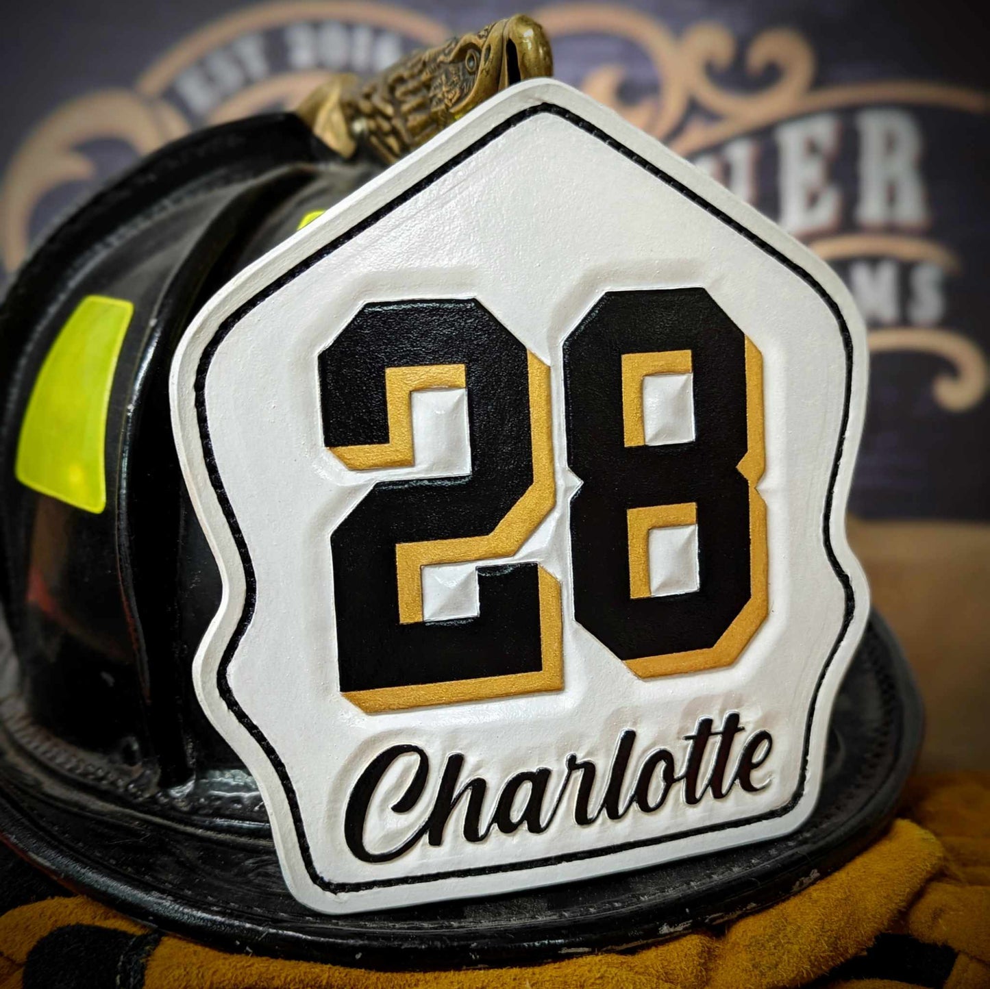 custom helmet shield – built for station pride and duty