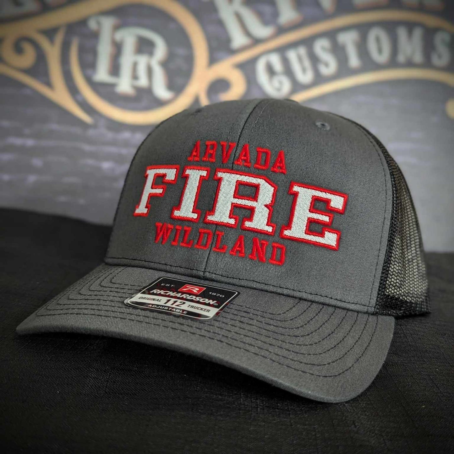 Firefighter hat, Custom Richardson fire department hat, first responder hats, firefighter leather patch hats, Custom firefighter hats, fireman gifts, Fire shield hat Thin red line hats, Custom fire department hats, leather head, custom embroidered hats, fire department hats