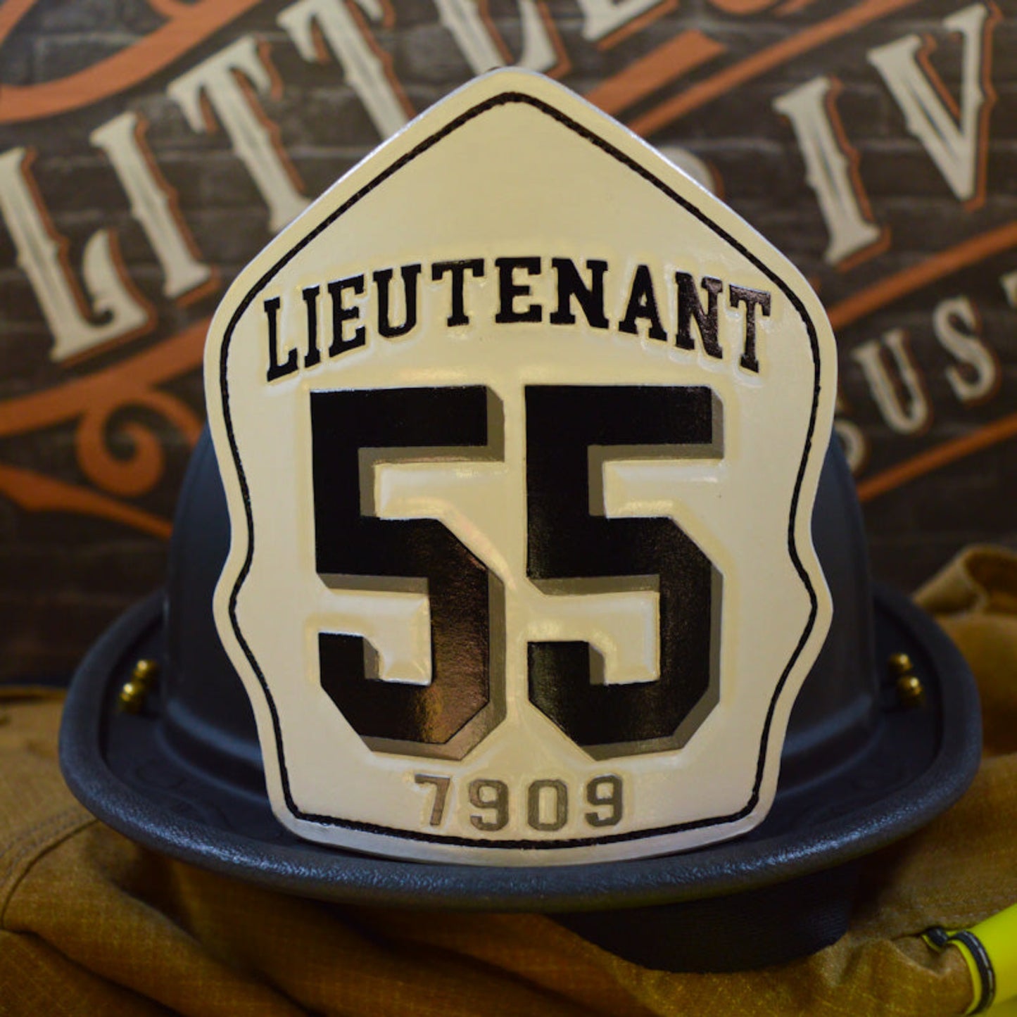 helmet ID shield – designed for clear firefighter identification