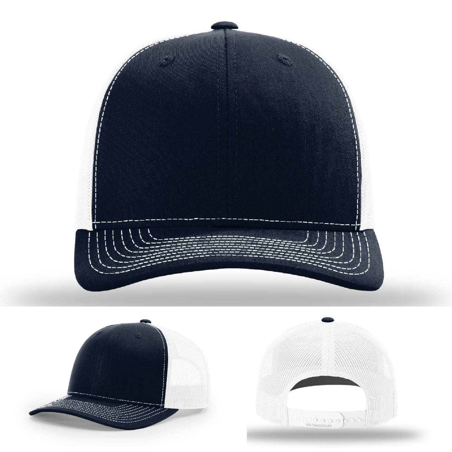Corporate-style leather patch hats for branding and promo gear