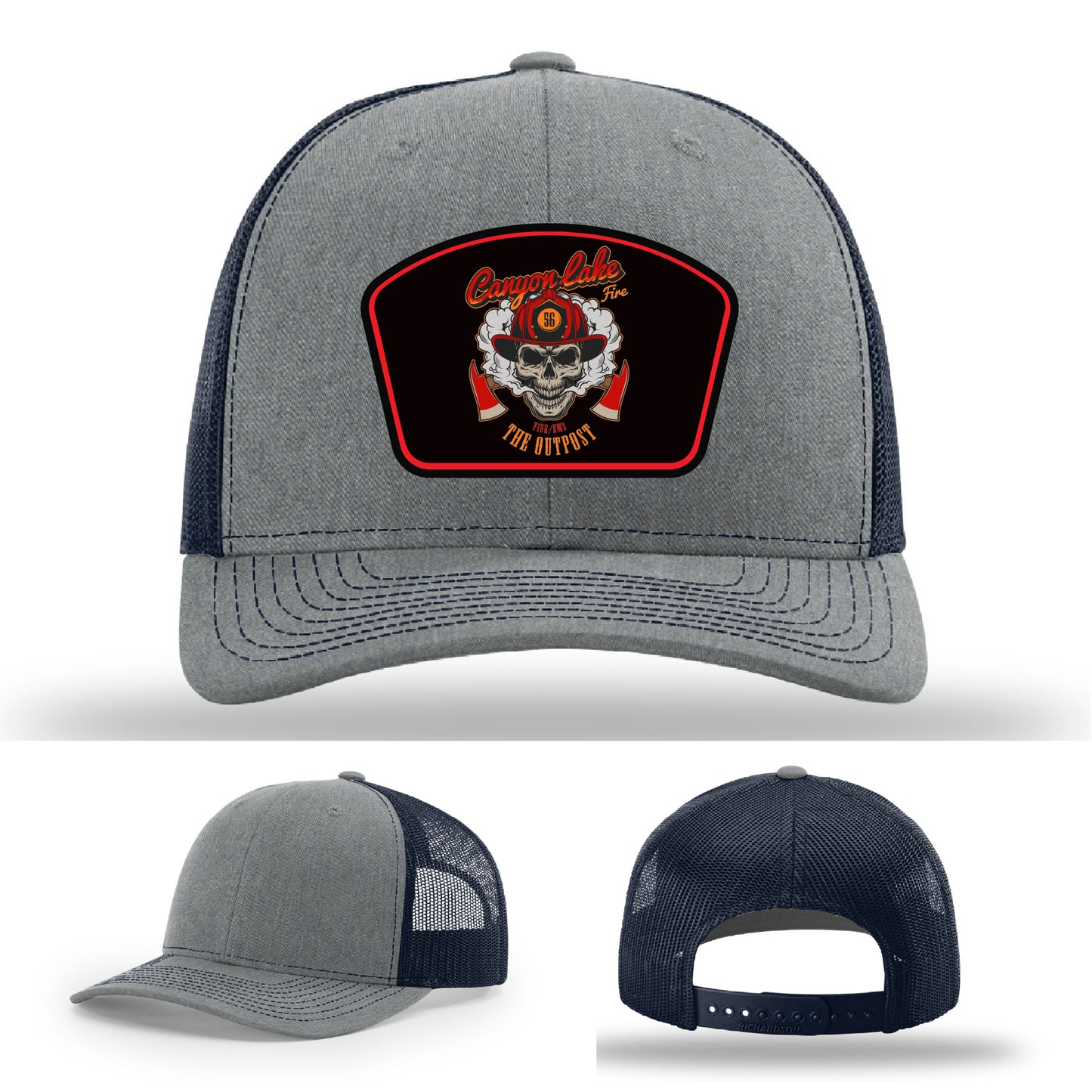 bold custom firefighter hat for Canyon Lake Fire/EMS responders