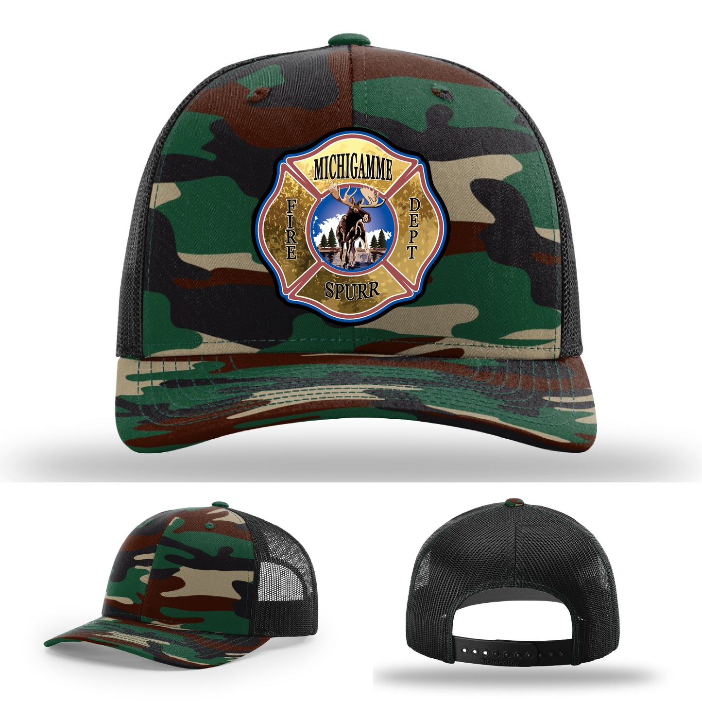 Leather patch hat for Michigamme Spurr crew representing crew tradition – gear that reflects your department