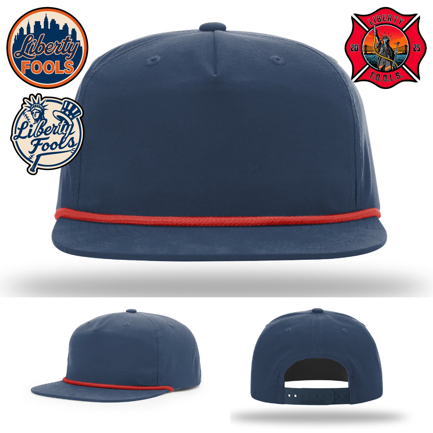 Liberty City FOOLS firefighter hat logo variants β bold design previews for FOOLS hats.