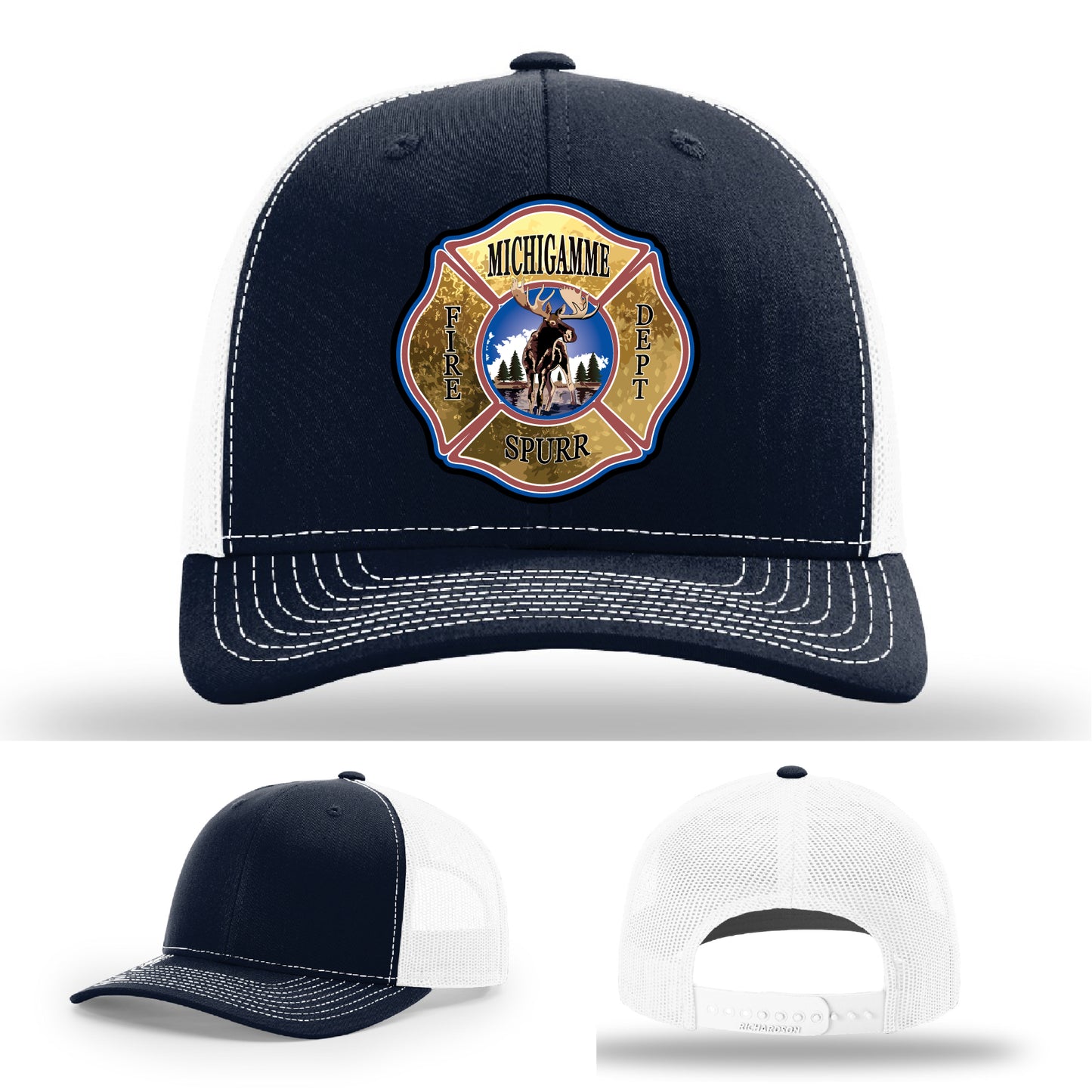 Michigan firefighter hat with custom patch crew-focused custom identity – station-trusted custom gear