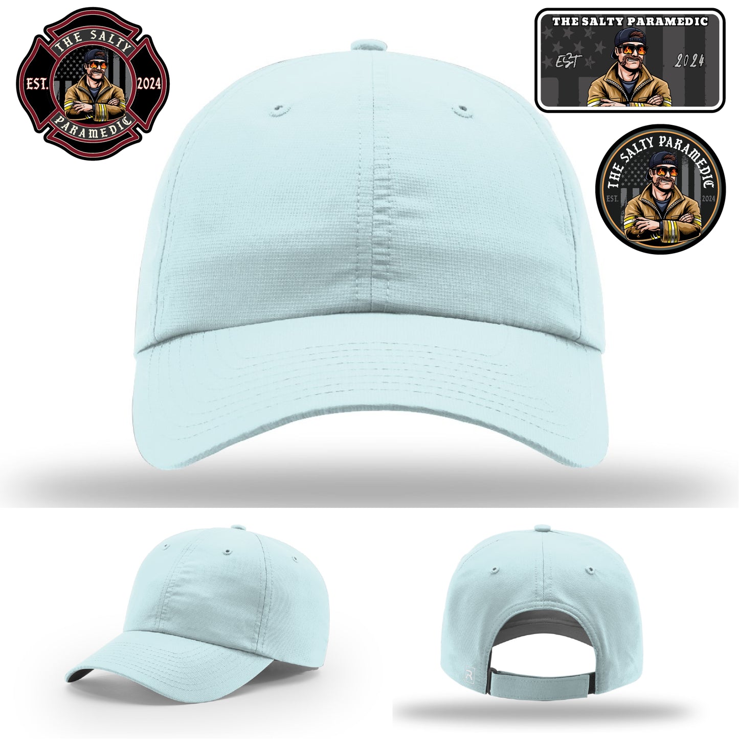 Bold EMS branding – The Salty Paramedic leather patch hat