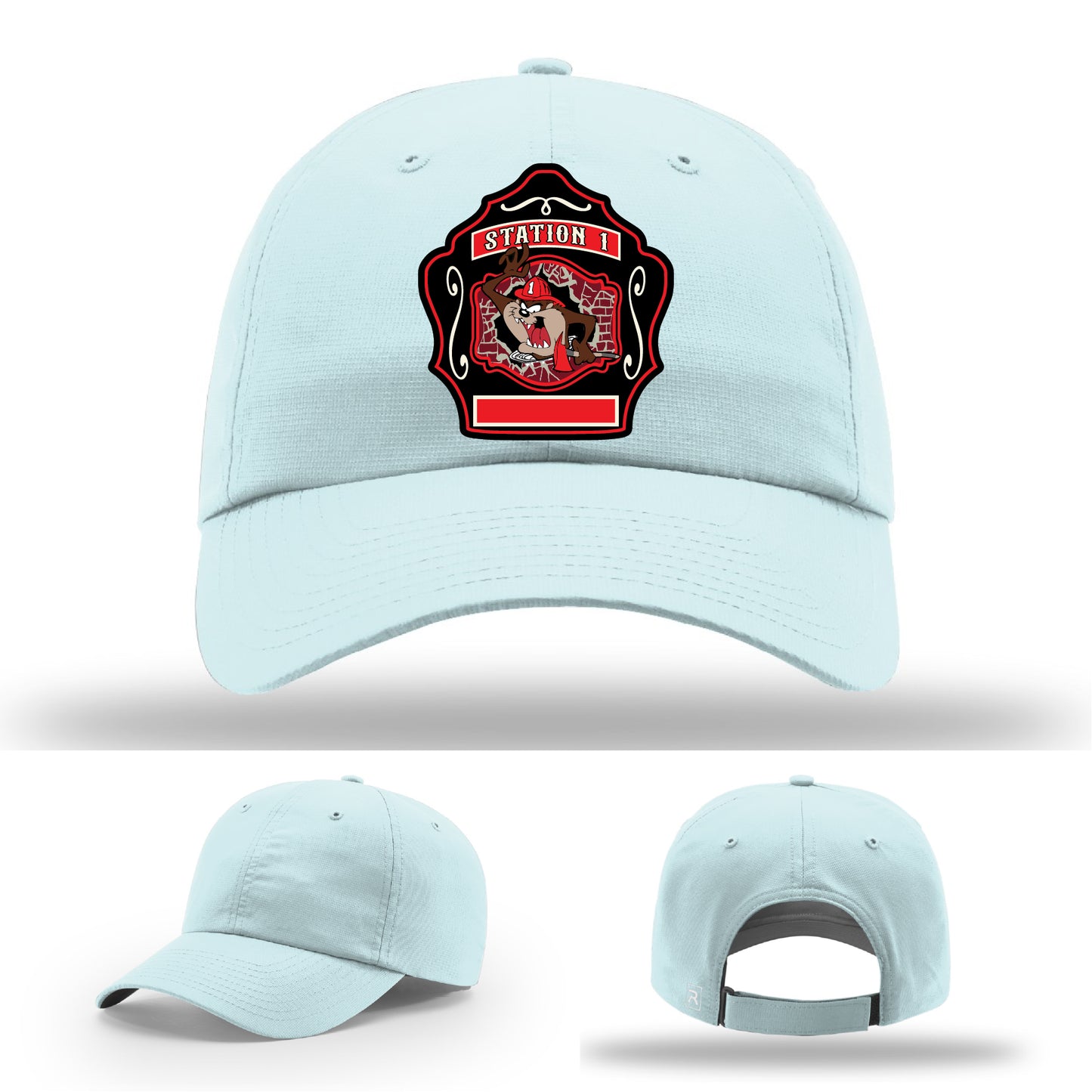 Western Taney Fire Station 1 headwear with firefighter leather patch