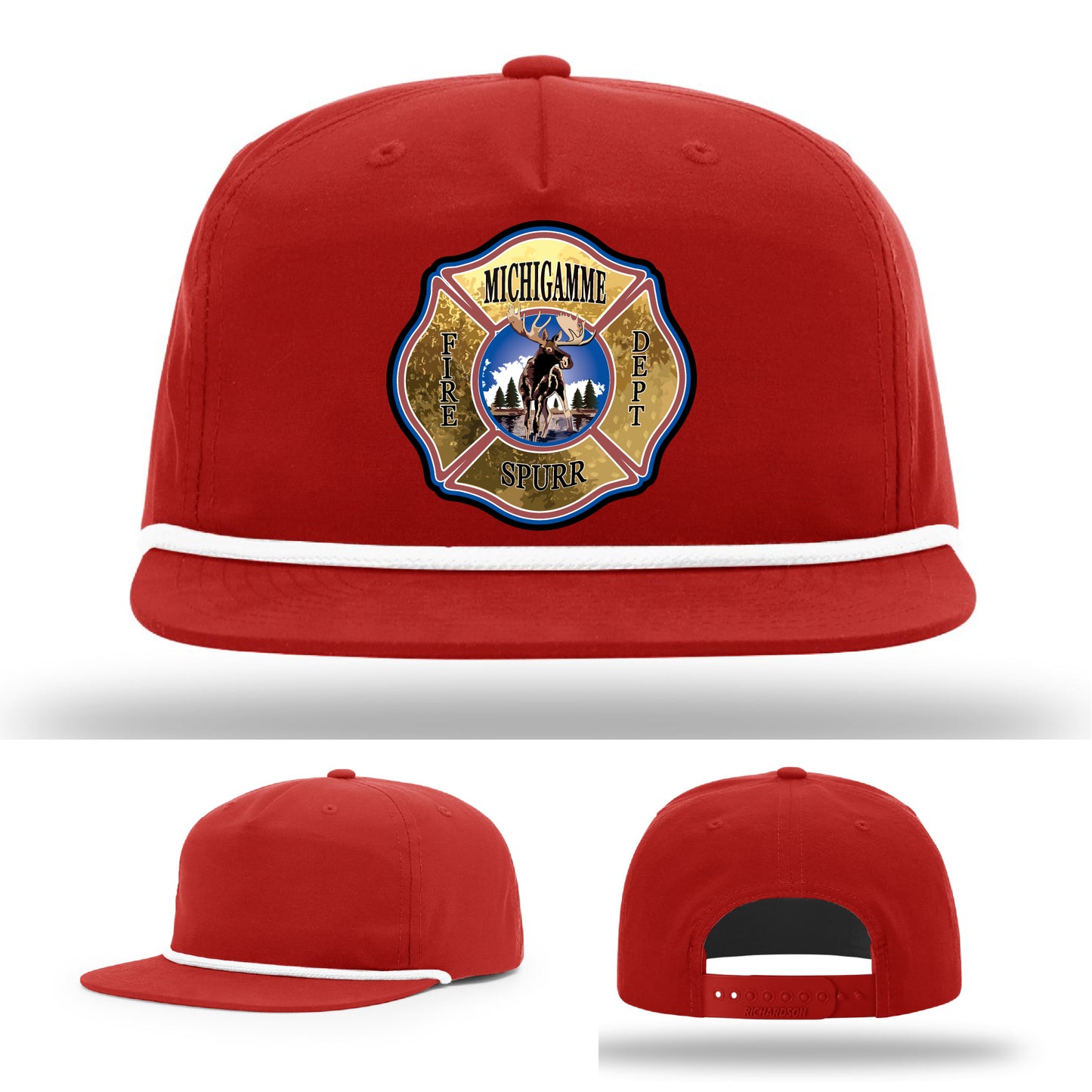 Department pride leather patch firefighter hat designed for station unity – perfect for casual and on-duty wear