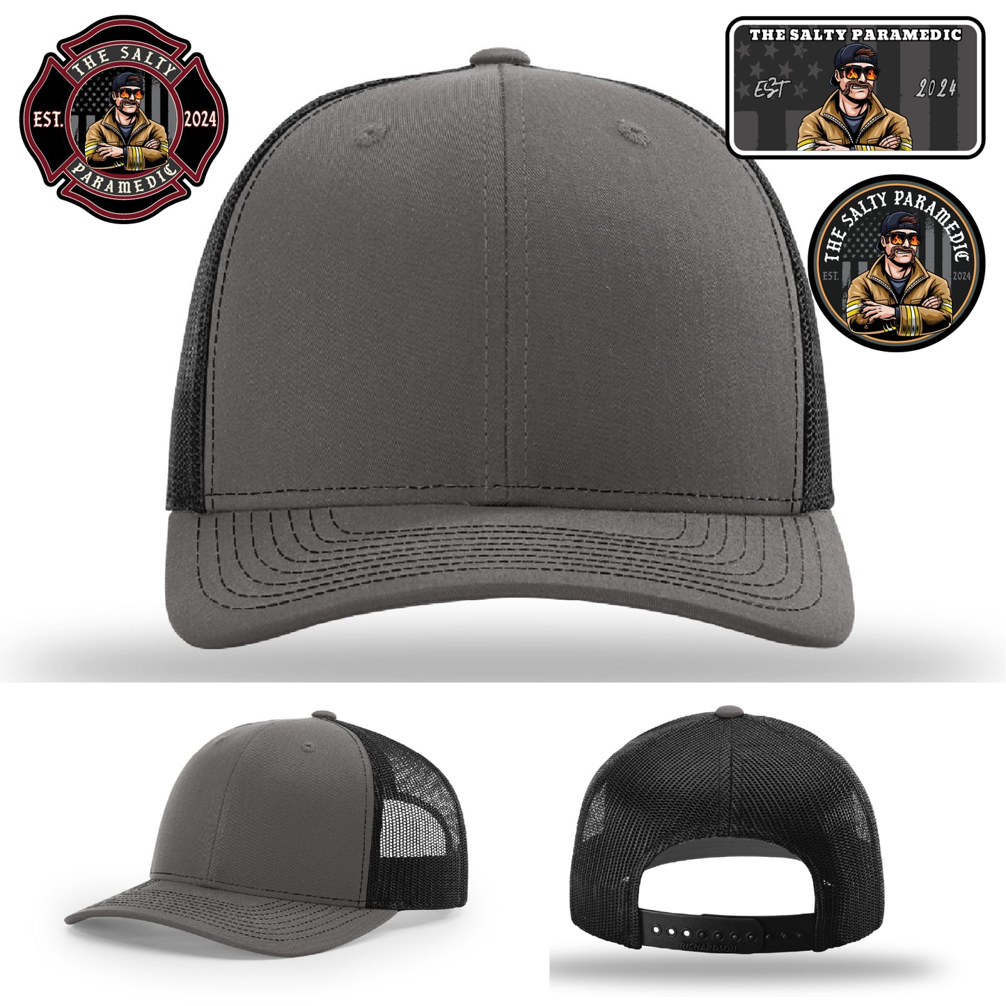 EMS lifestyle hat – The Salty Paramedic custom leather edition