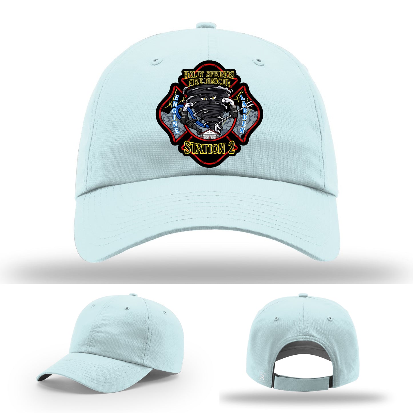 Handmade leather firefighter hat for Holly Springs Station 2 unit