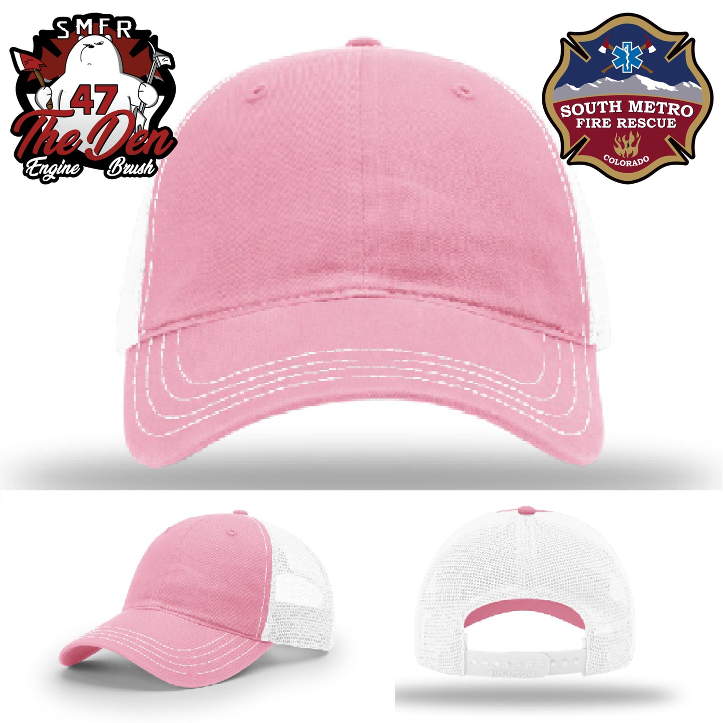Engine 47 The Den custom firefighter patch hat design