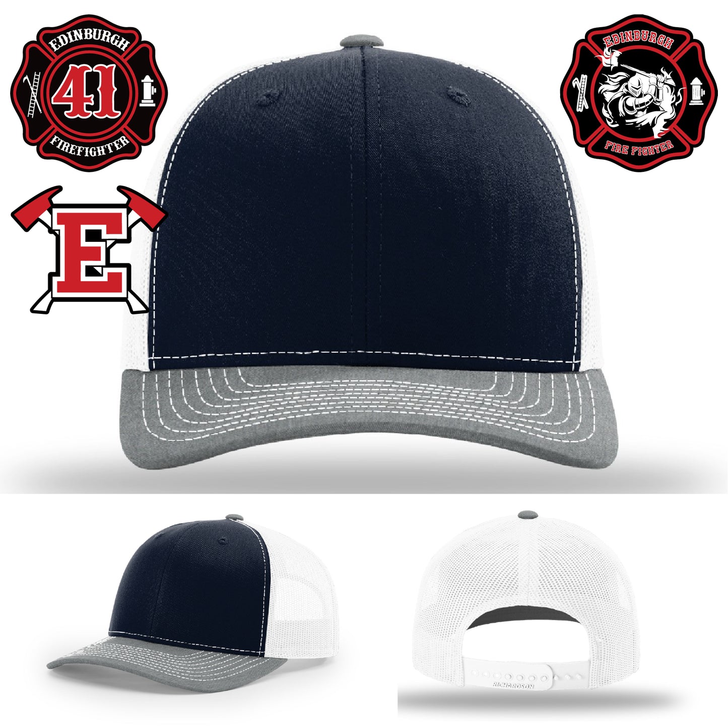 Custom station hat for Edinburgh Firefighters