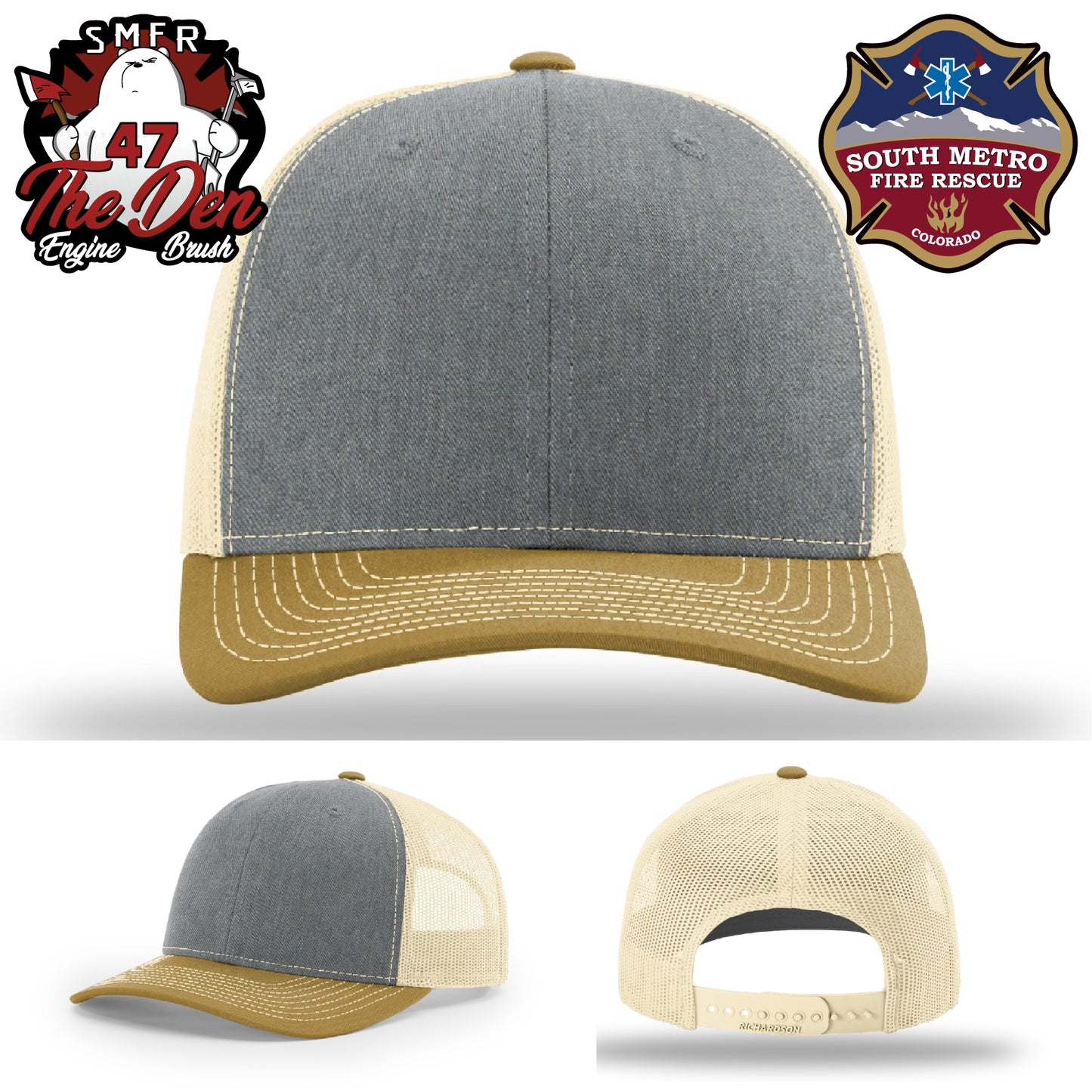 Custom hat showcasing South Metro Fire Rescue emblem patch