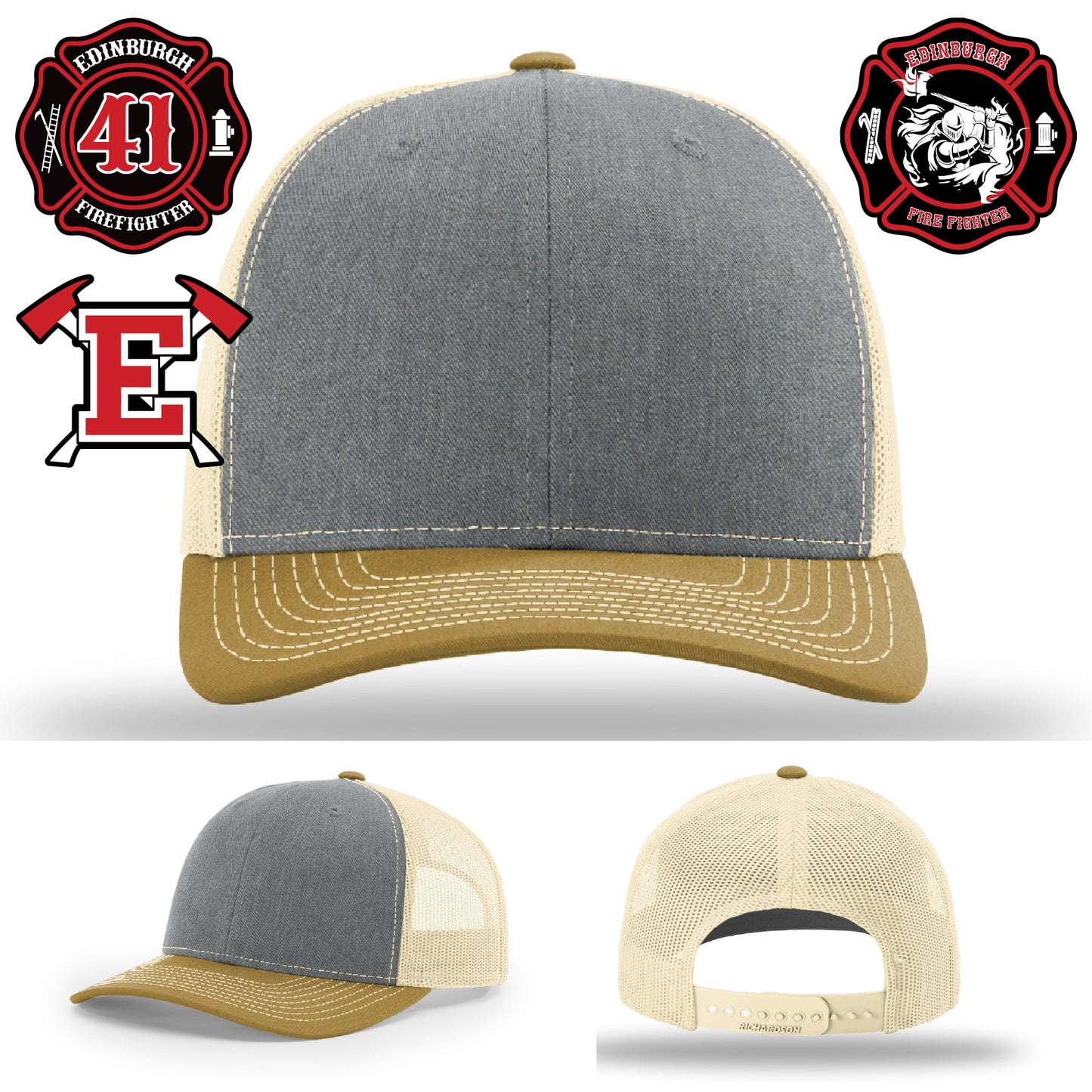 On-duty inspired firefighter patch hat design