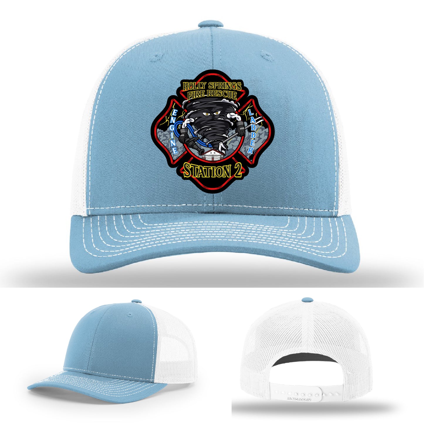 Custom firefighter gear hat made for Holly Springs Station 2