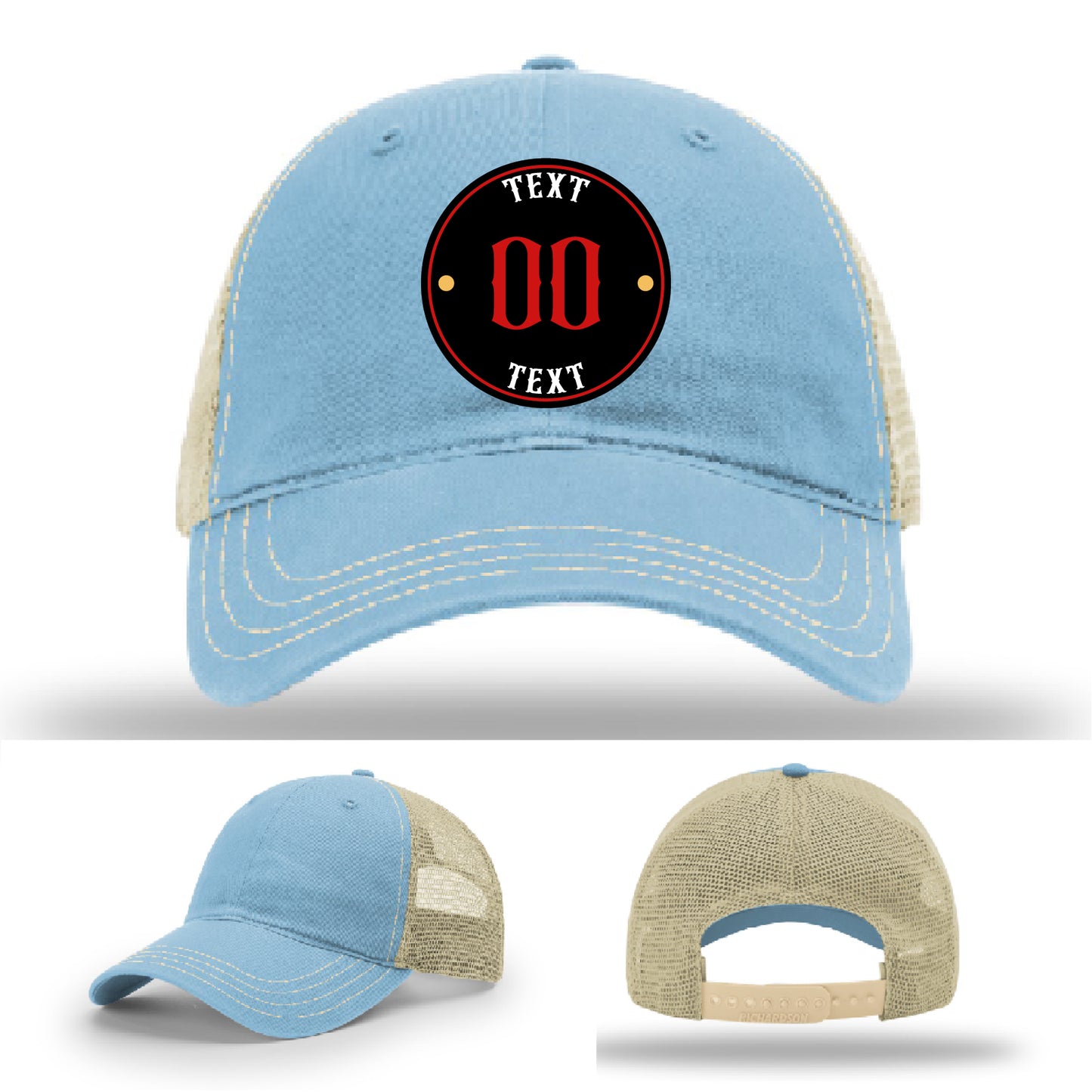 Your business logo, your colors, your hat – fully custom