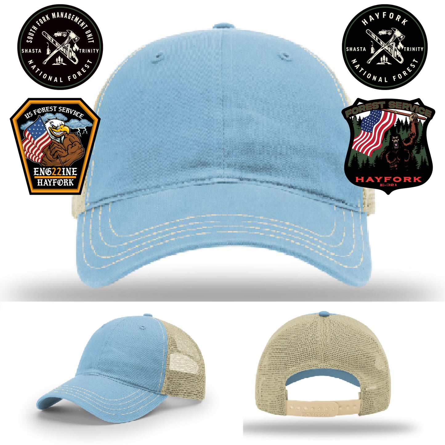 Hayfork Nation Forest branding hat – custom fire edition