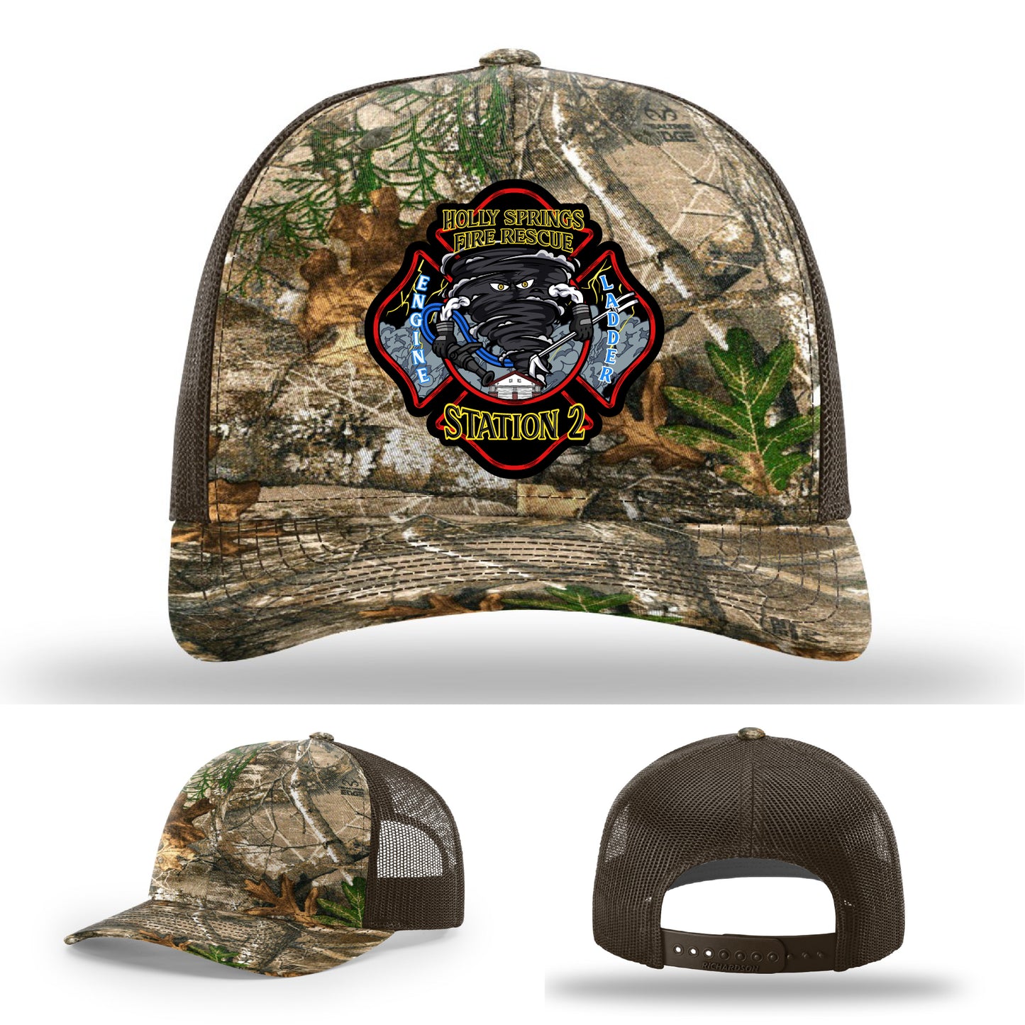Custom firefighter truck hat for Holly Springs Station 2