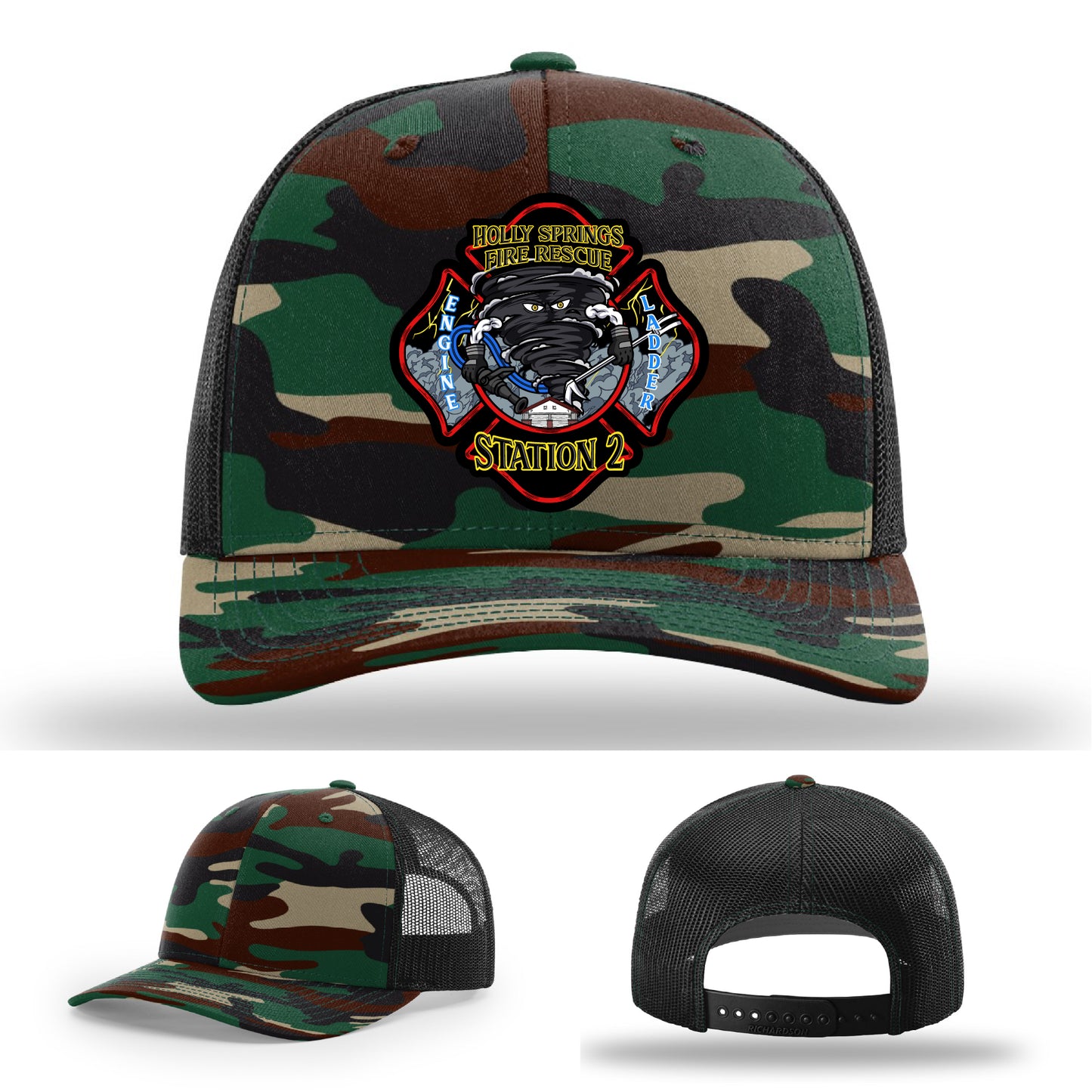 Station 2 leather firefighter hat for Holly Springs crew members