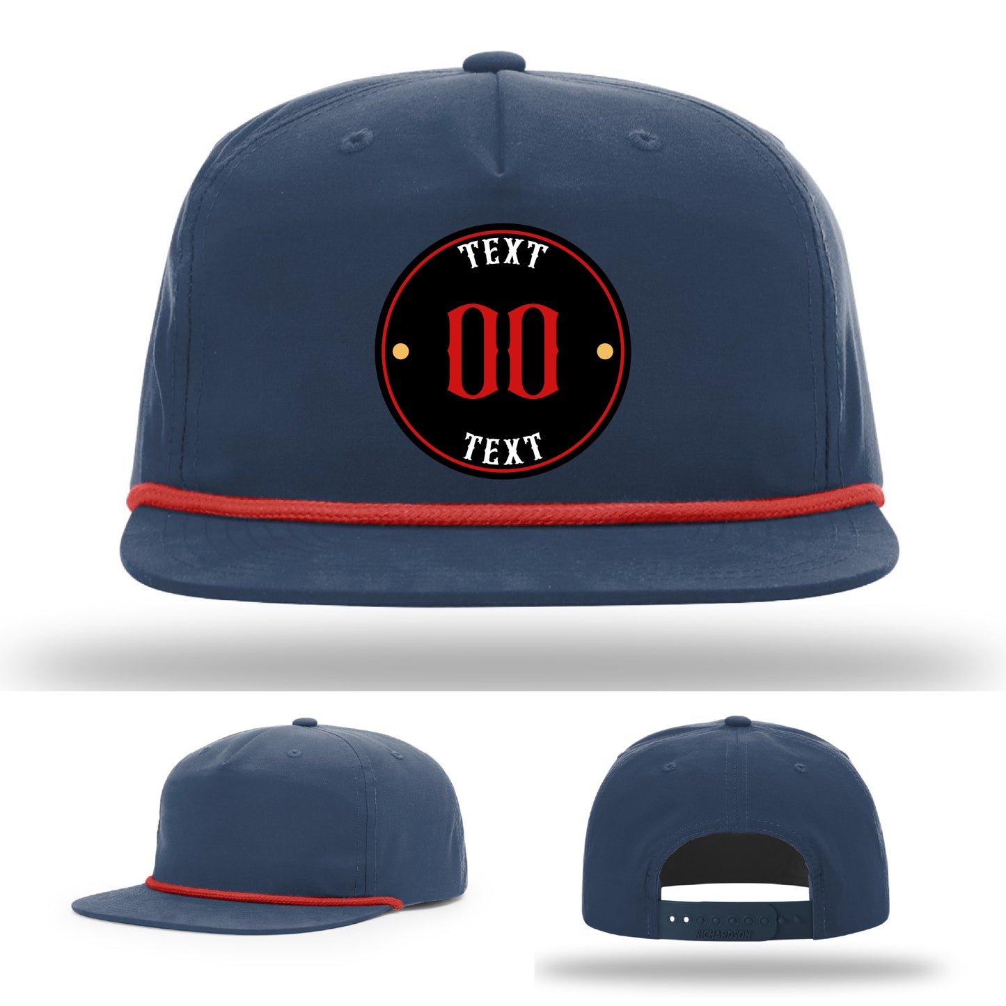Personalized hat with high-resolution leather patch detail