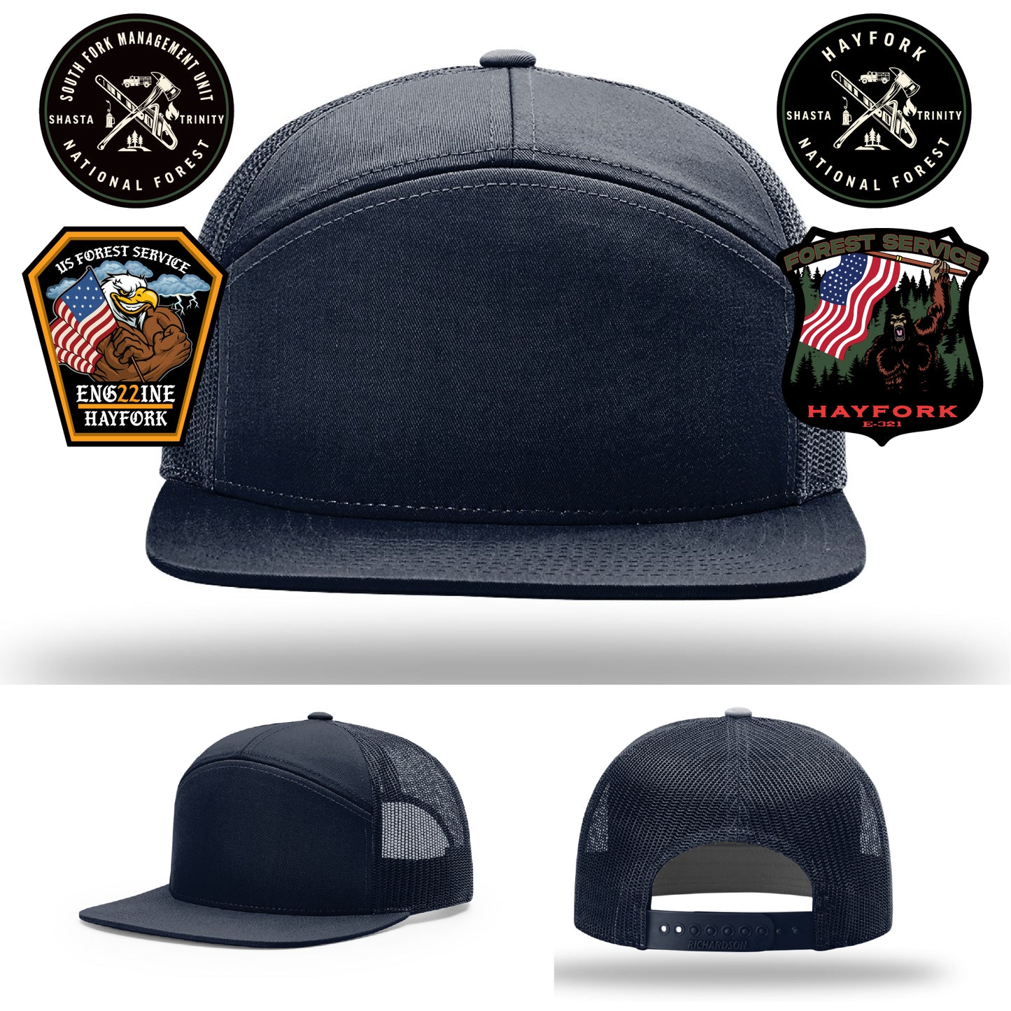 Hayfork Nation Forest duty hat with leather patch emblem