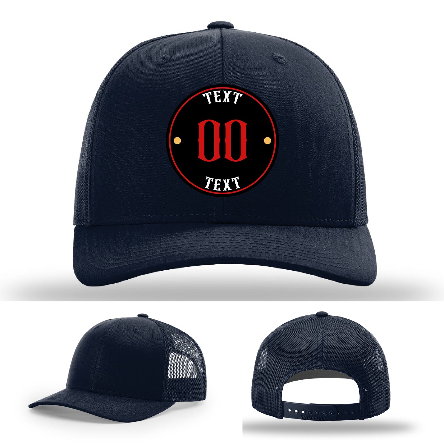 Design your own full color leather patch hat with ease