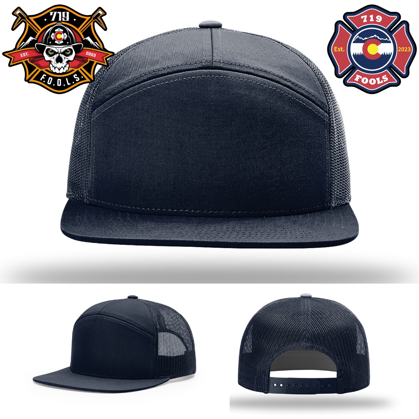 Richardson hat with custom firefighter patch by 719 FOOLS