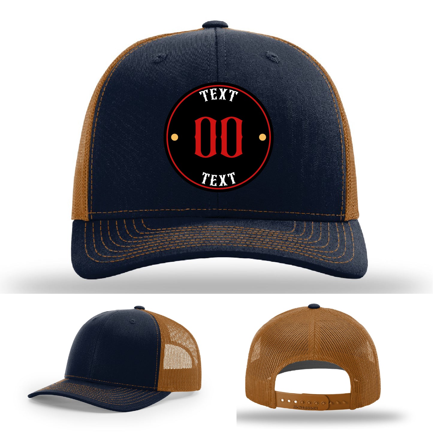 Eye-catching leather patch hat – full color customization
