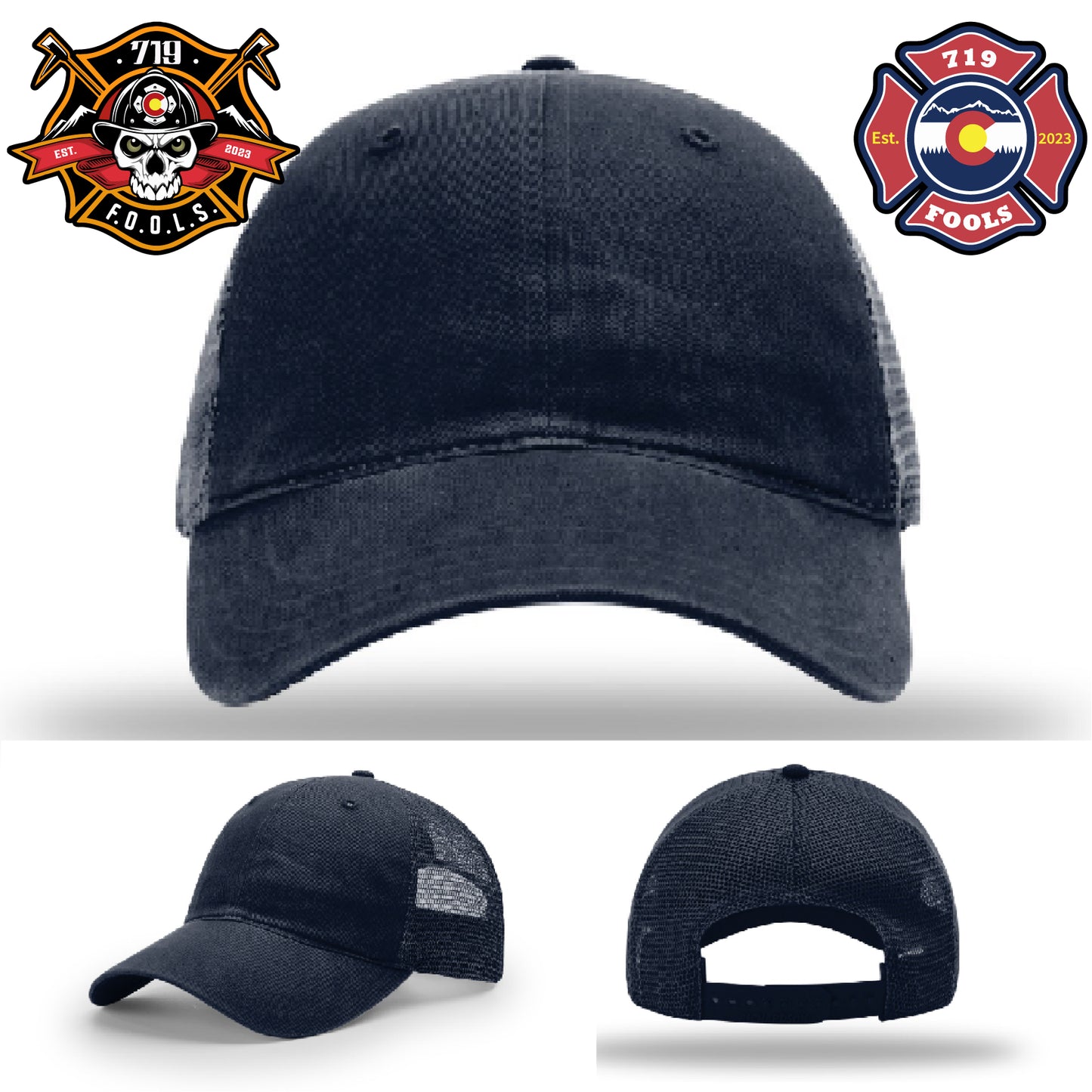 719 FOOLS axe and skull patch hat – firefighter-ready Richardson gear
