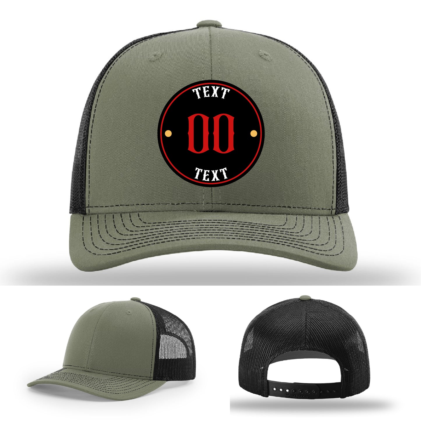 Custom hats with your brand logo in full color leather patches