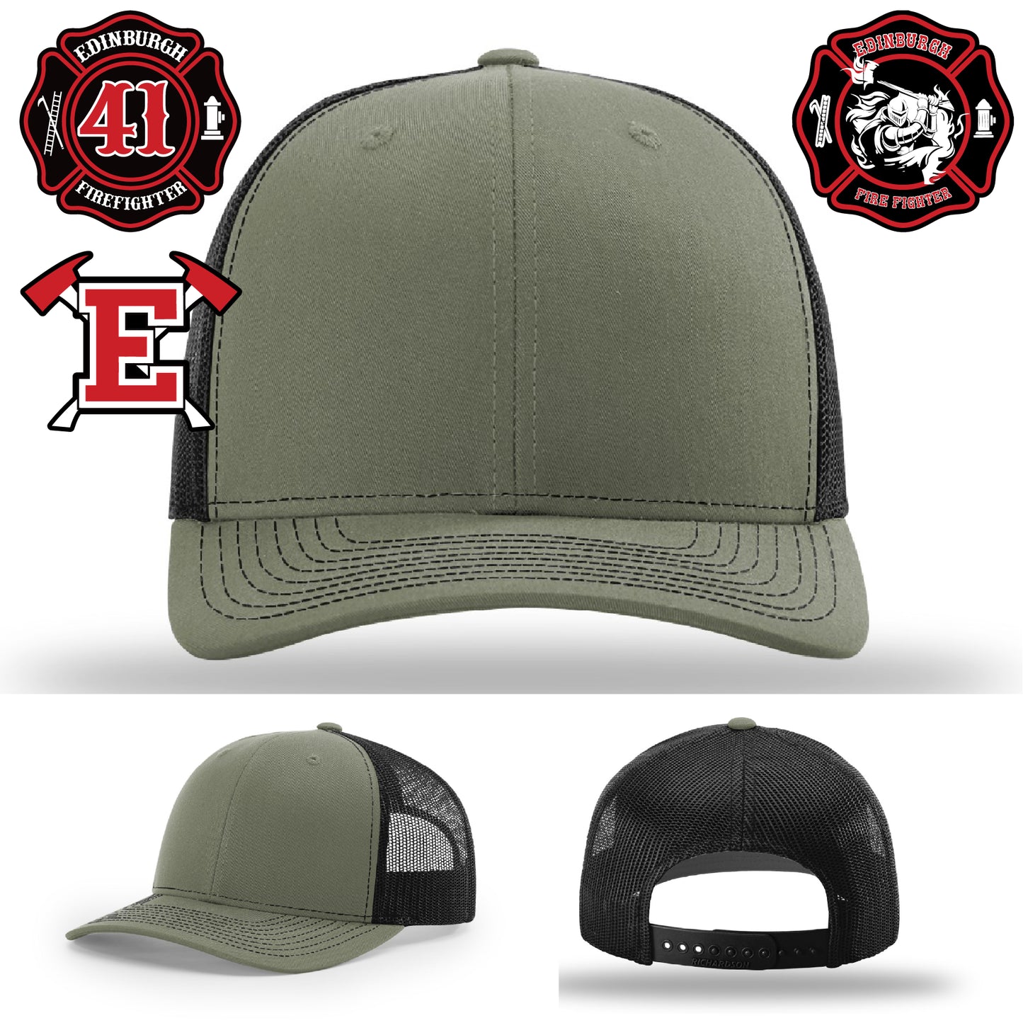 Personalized fire department patch hat for team members