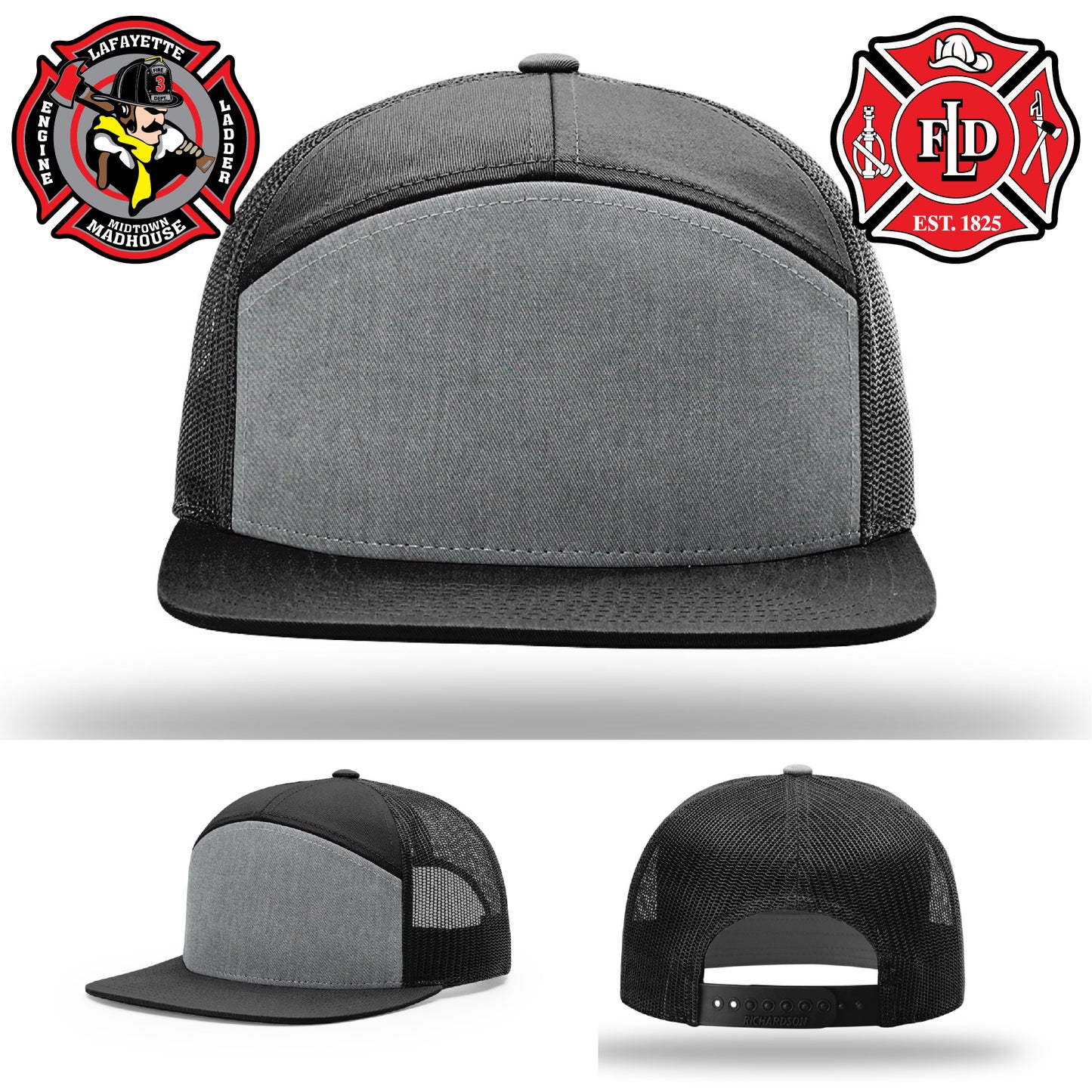 Custom department leather patch hat showcasing fire crew tradition – built for the toughest job out there