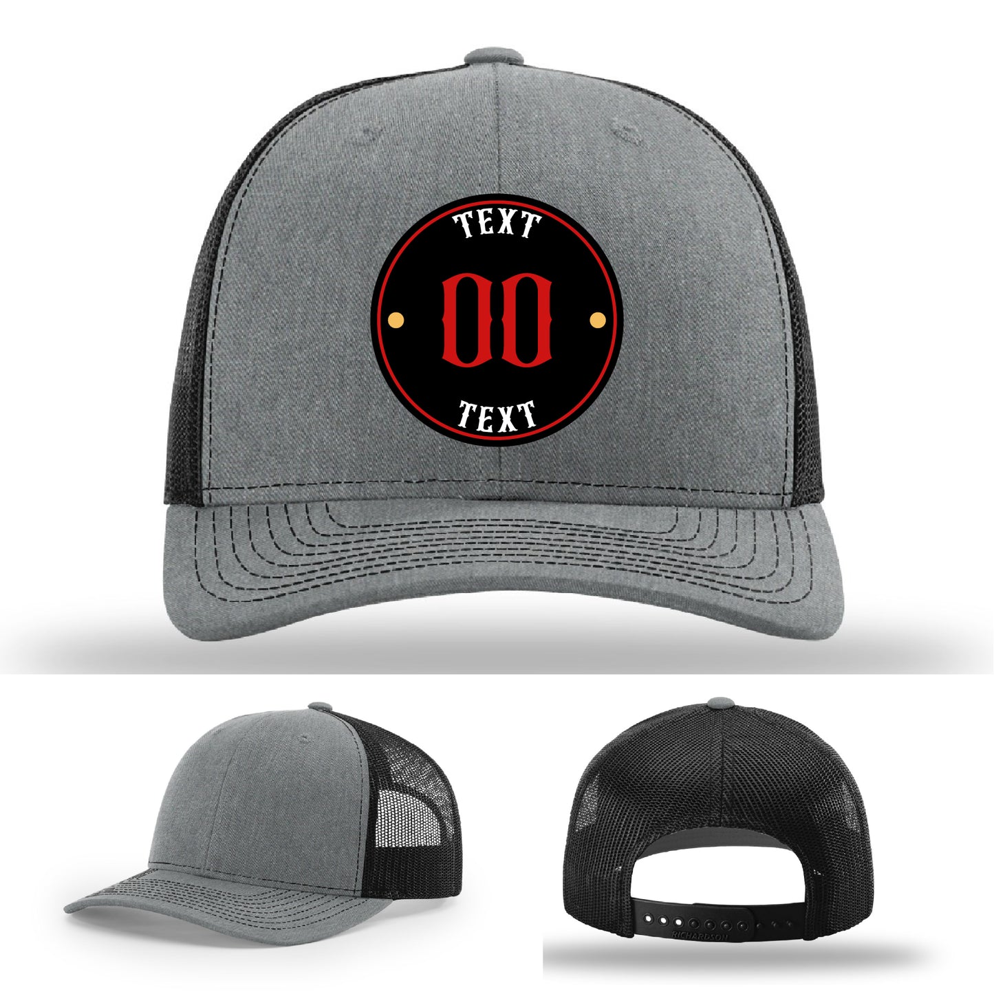 Professional leather patch hat with uploaded logo