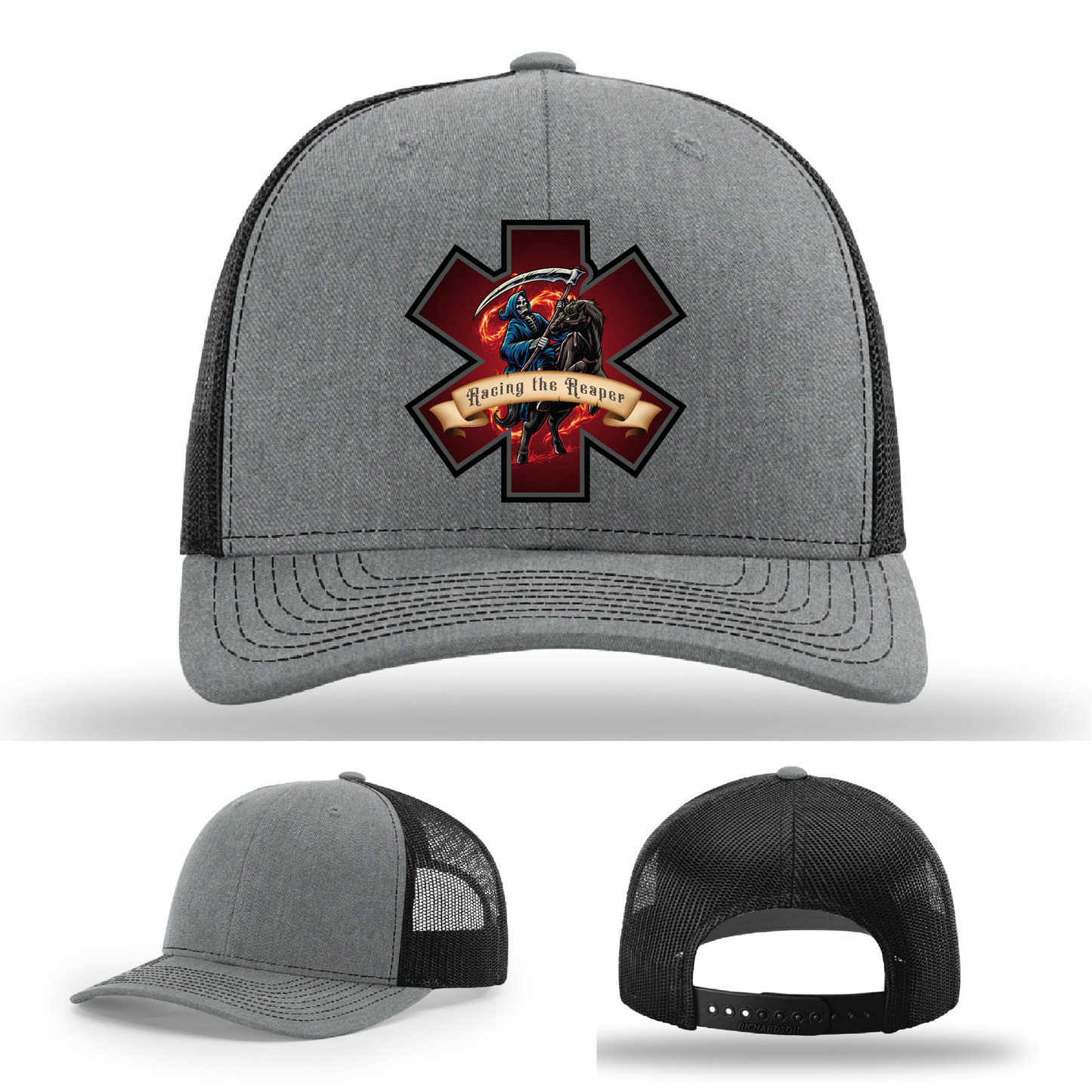 Richardson firefighter hat logos – multiple Racing the Reaper patch options