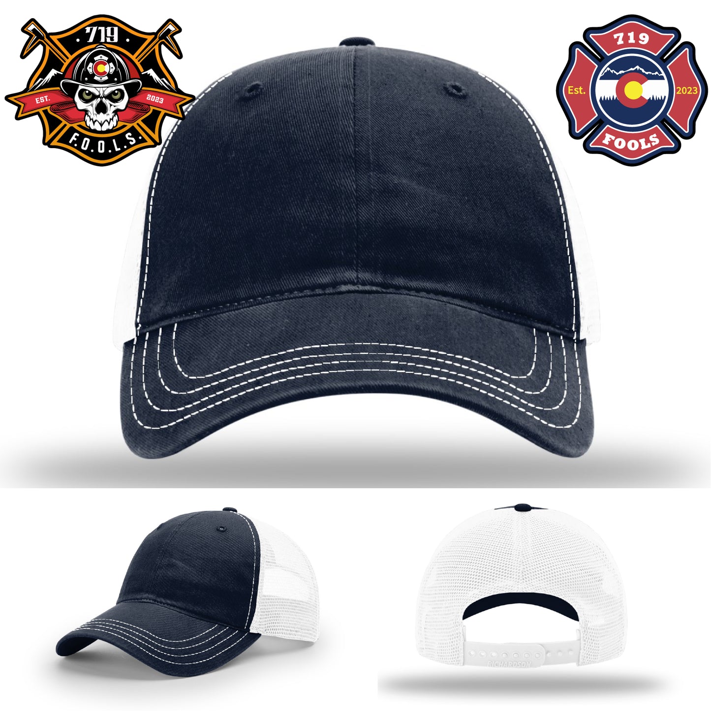 Firehouse favorite – 719 FOOLS patch on classic Richardson hat