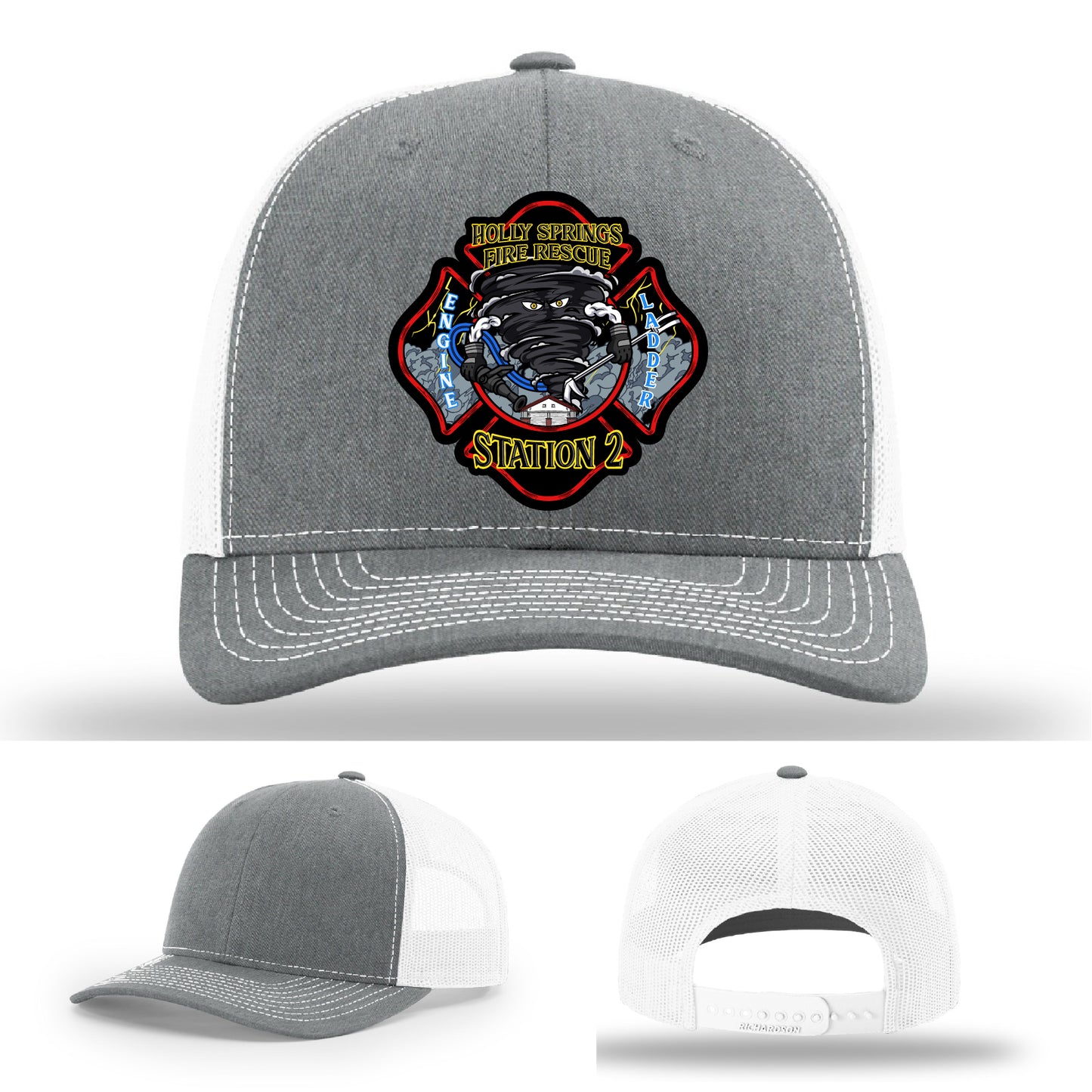 Holly Springs Station 2 responder hat with fire department patch