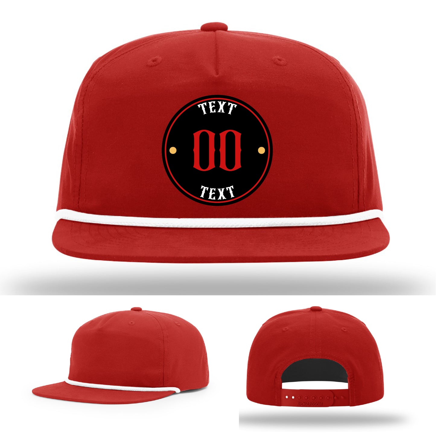 Create your own full color leather patch hat online