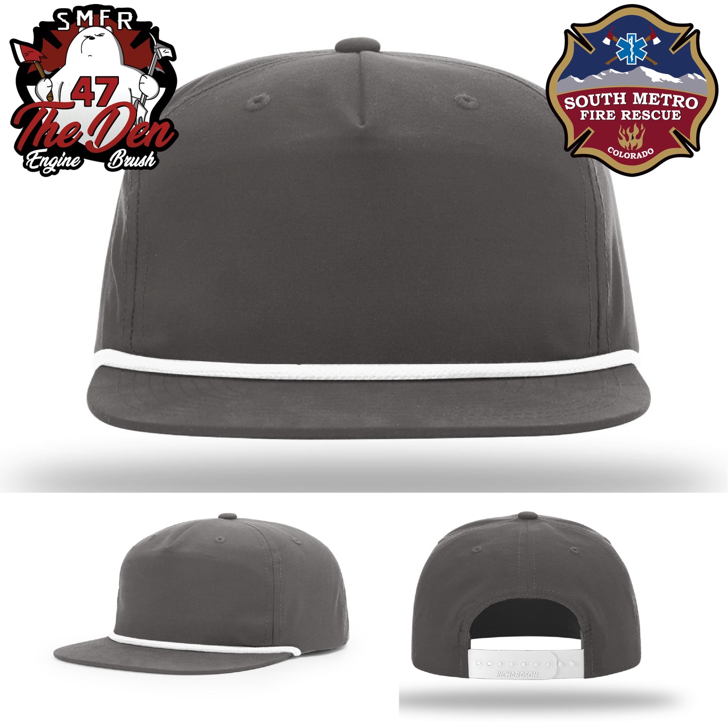 Custom firefighter identity hat for South Metro teams