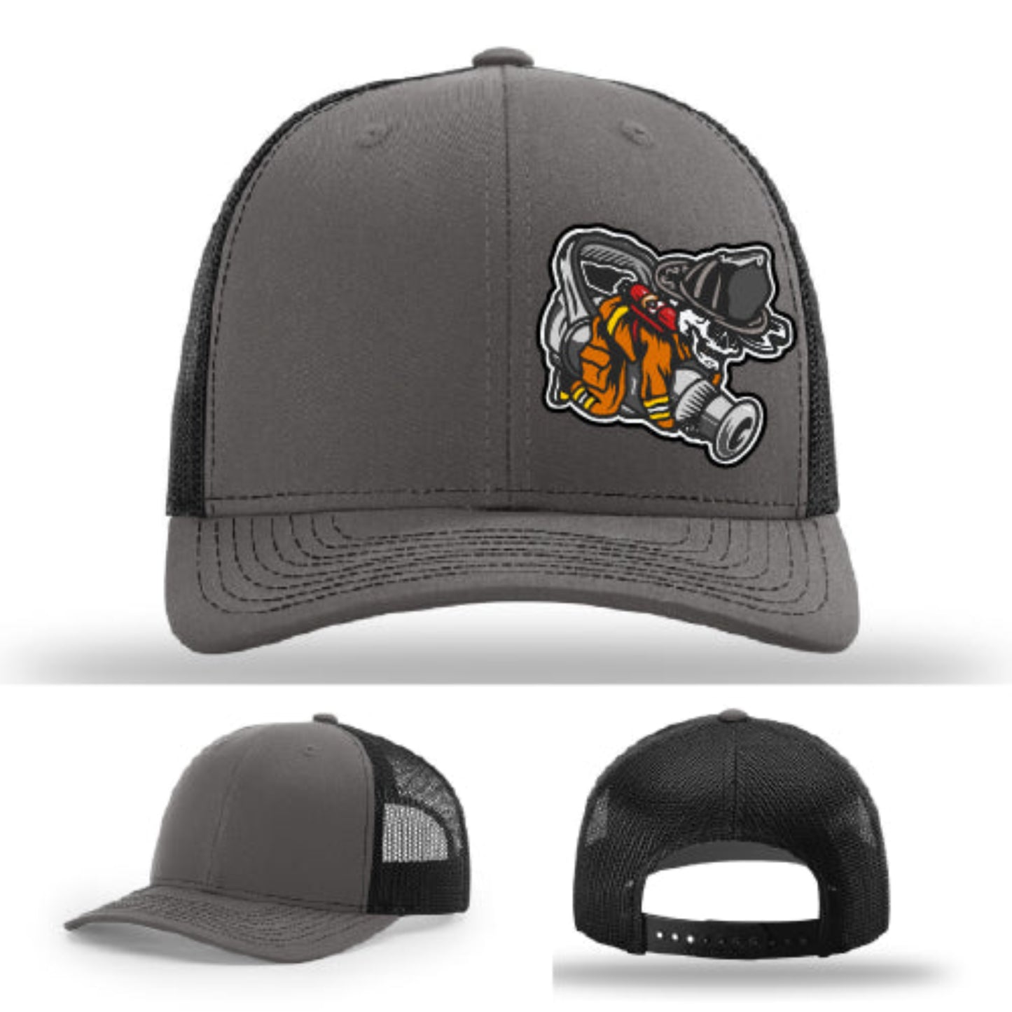 Firefighter lifestyle Richardson hat with fireman patch β popular firefighter hat with rugged fire gear style.