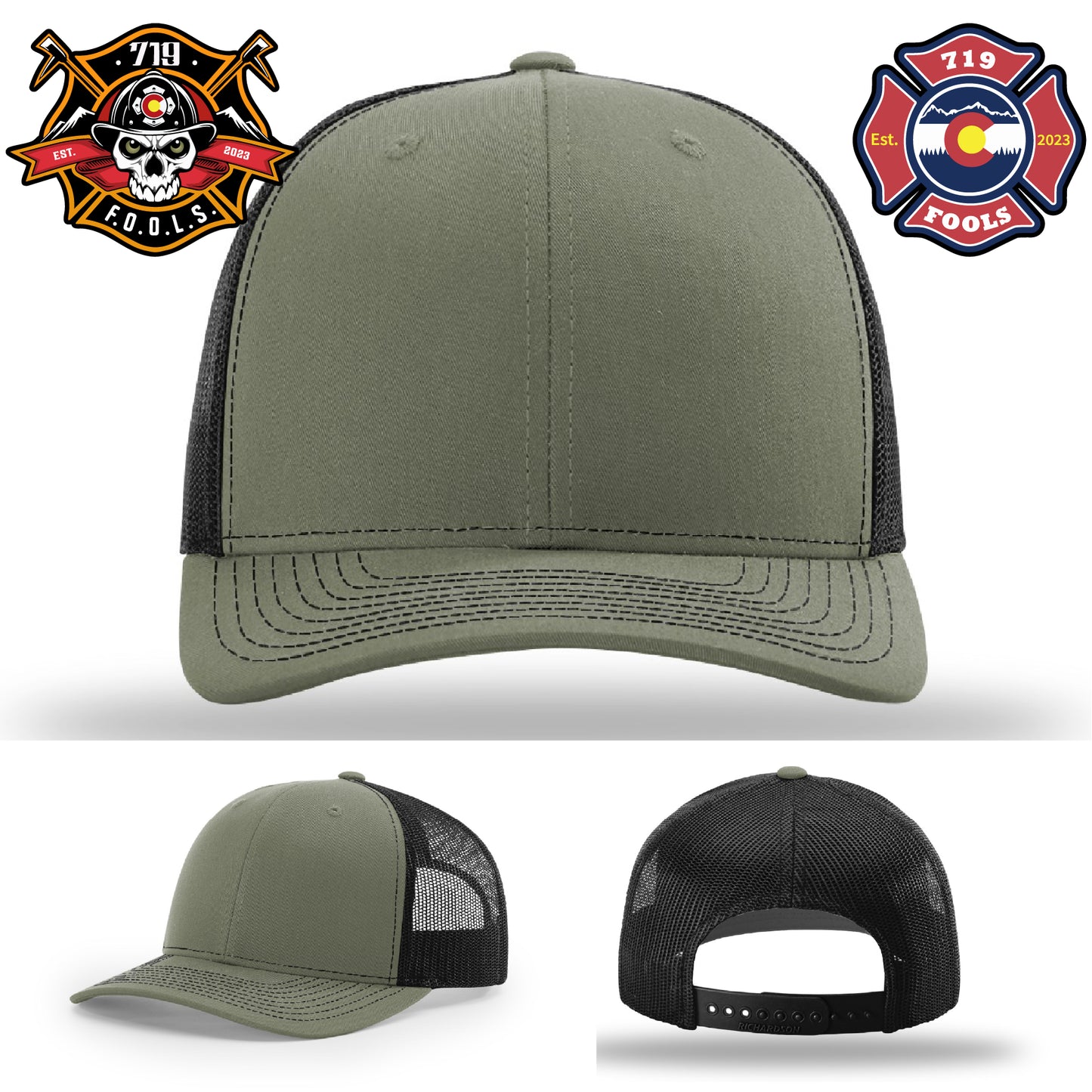 719 FOOLS custom patch on dependable Richardson brand hat