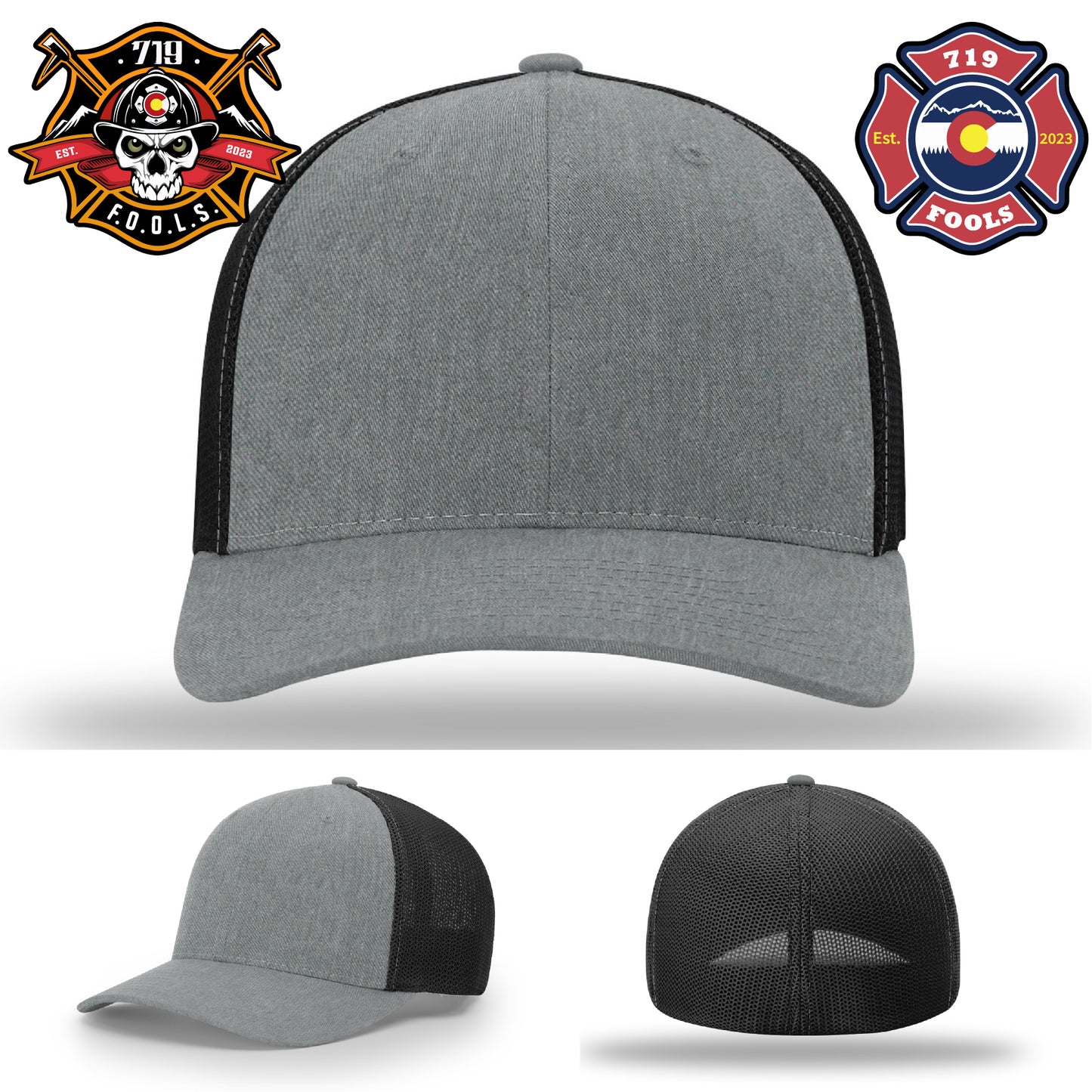 719 FOOLS firefighter identity shown on Richardson patch hat