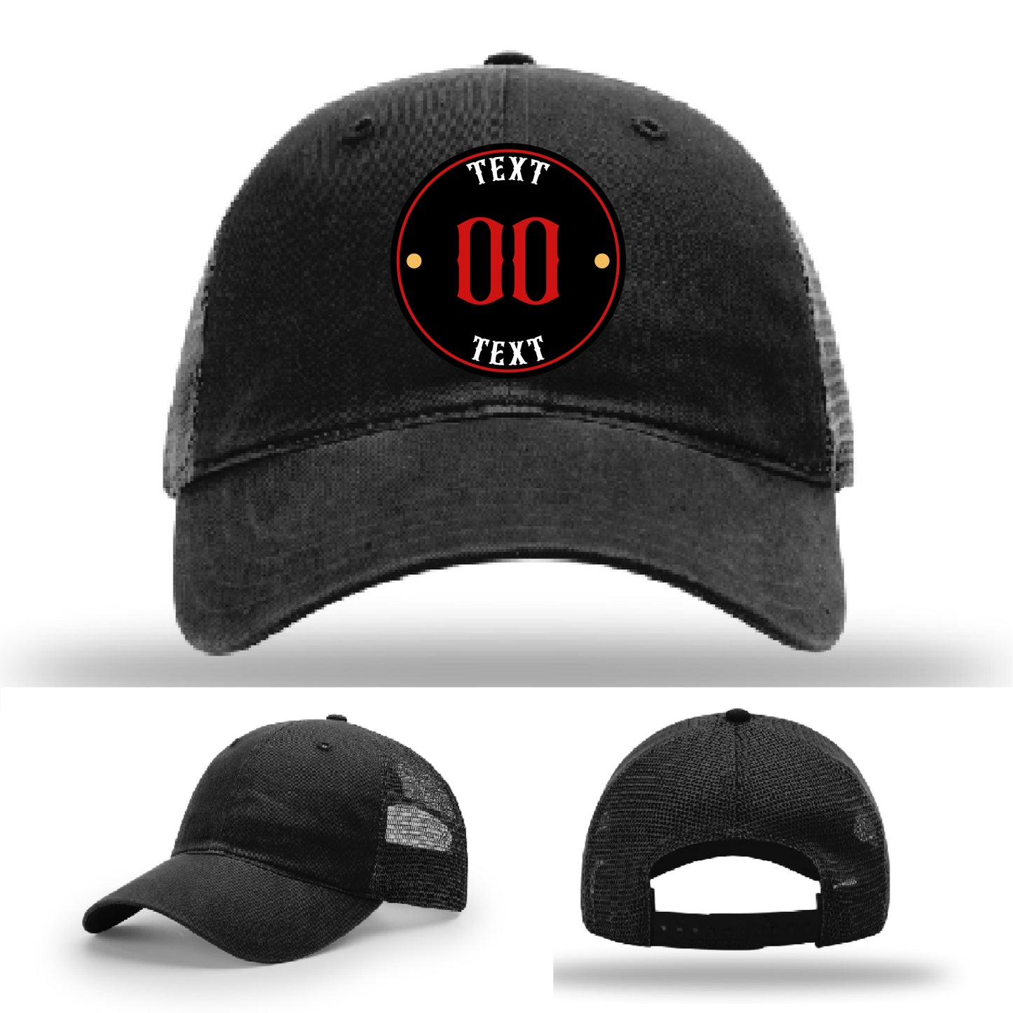 Personalized leather patch hats for teams, brands, or events