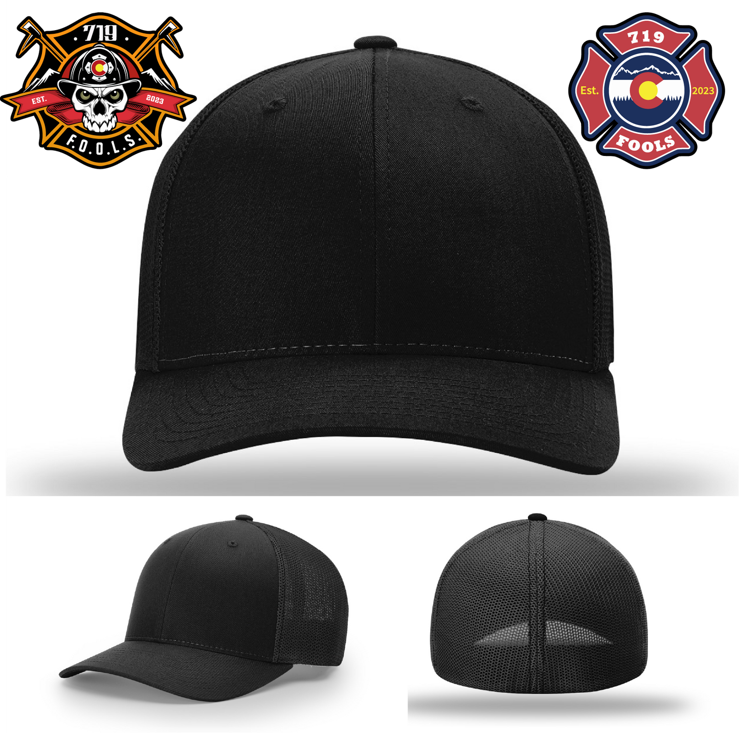 Fire crew hat featuring 719 FOOLS patch on Richardson base