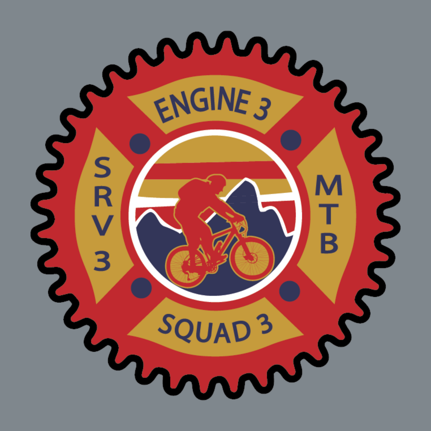 Custom Richardson hats featuring full color leather patches designed for multiple Bentonville Fire Department trucks and crews