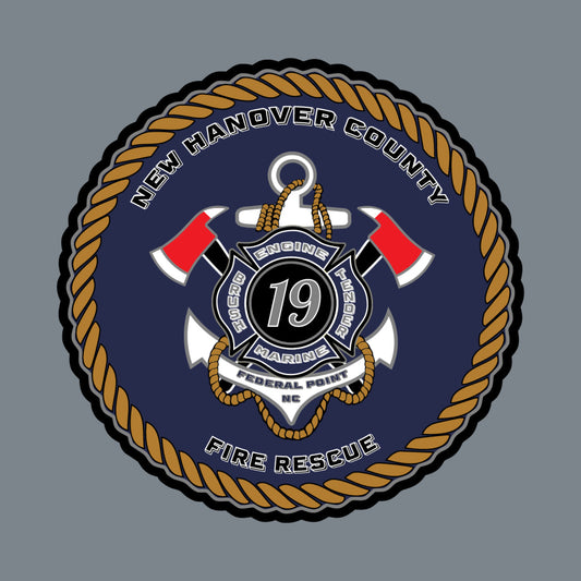 New Hanover County Fire Rescue Leather Patch Hat