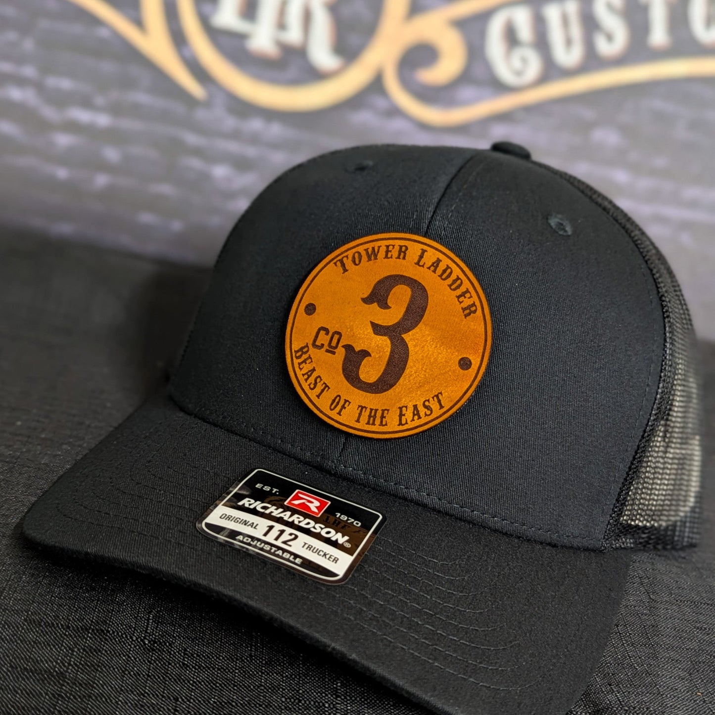 Richardson firefighter hat – tough leather patch with classic firefighter style