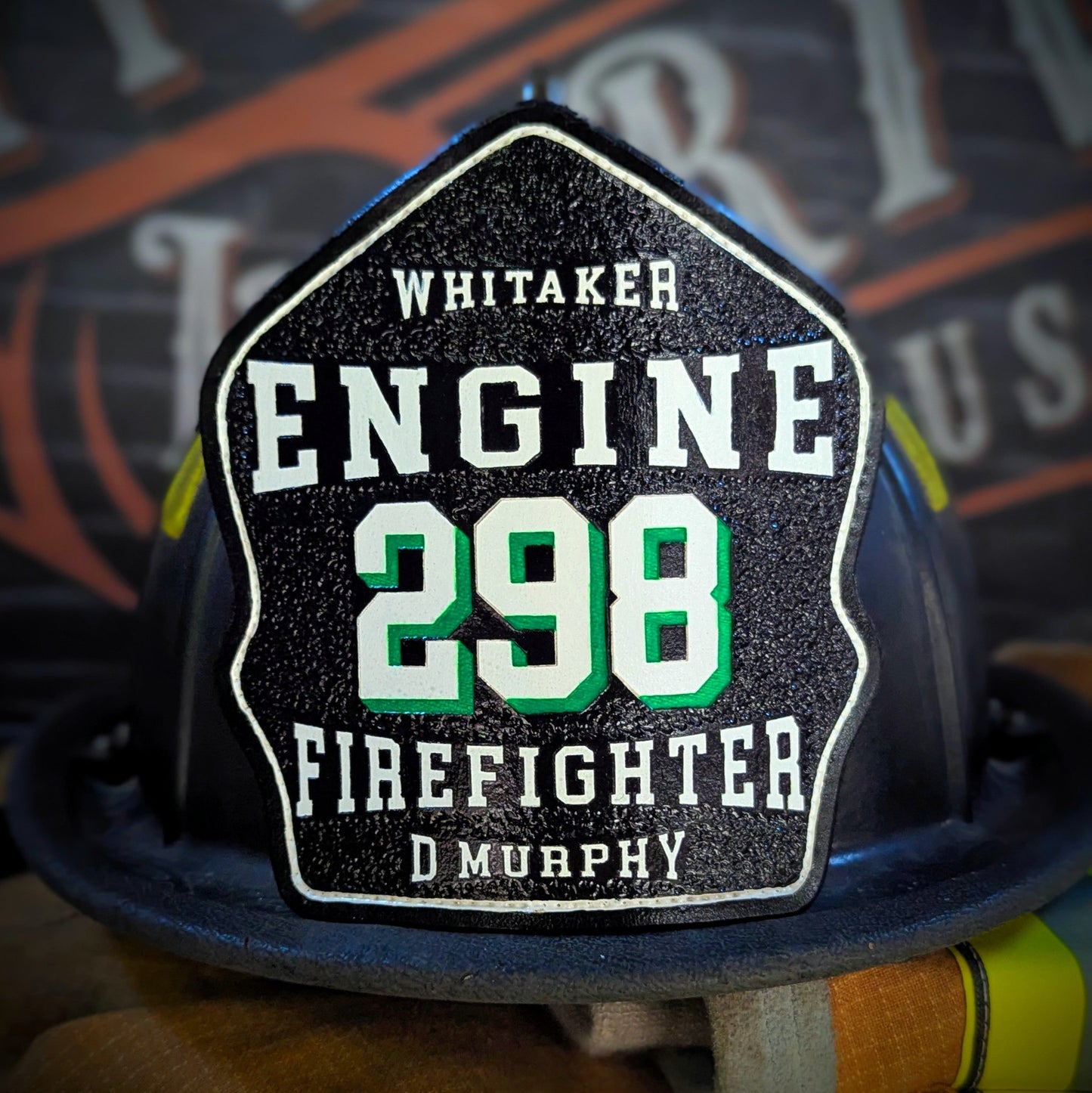 helmet shield for firefighters – personalized to match department gear