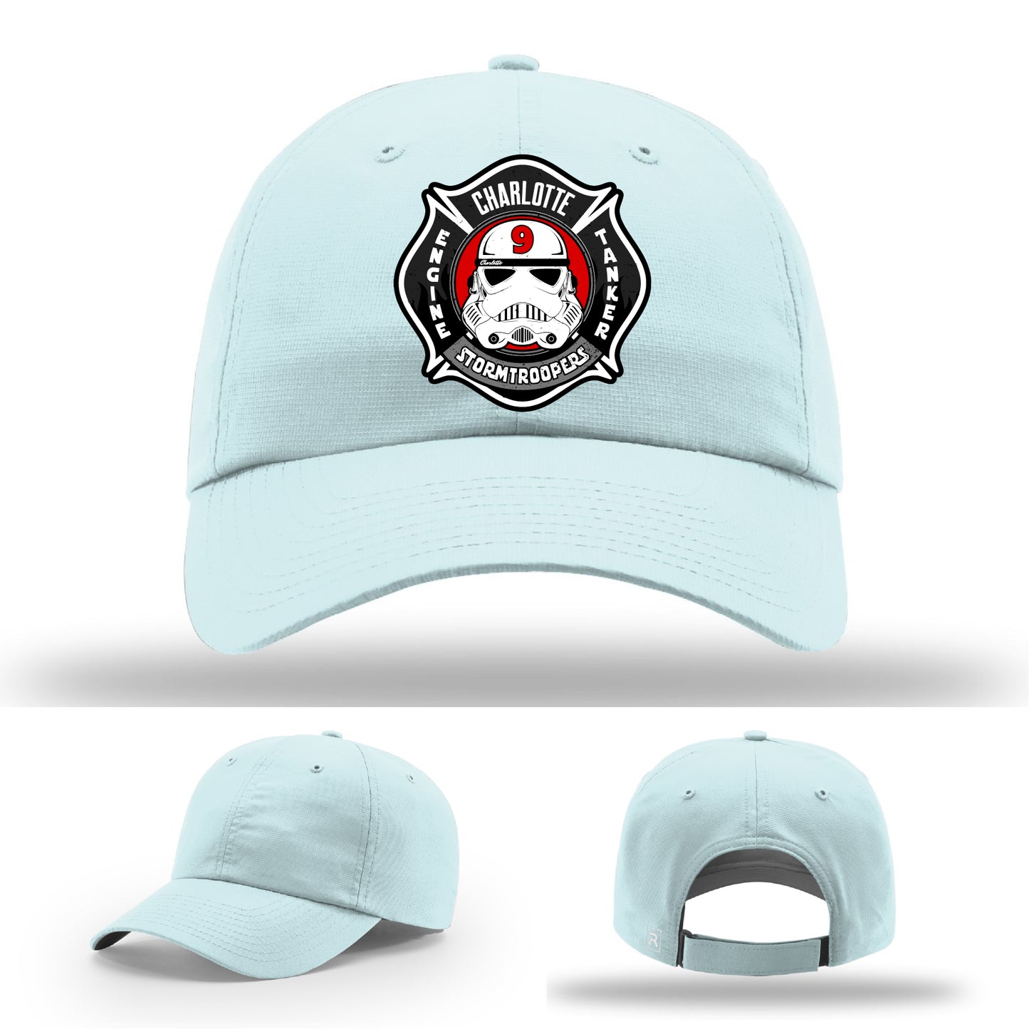 Charlotte Station 9 fire department pride leather patch hat