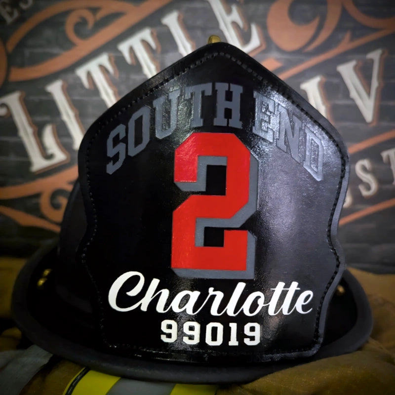 Classic custom helmet shield personalized firefighter front