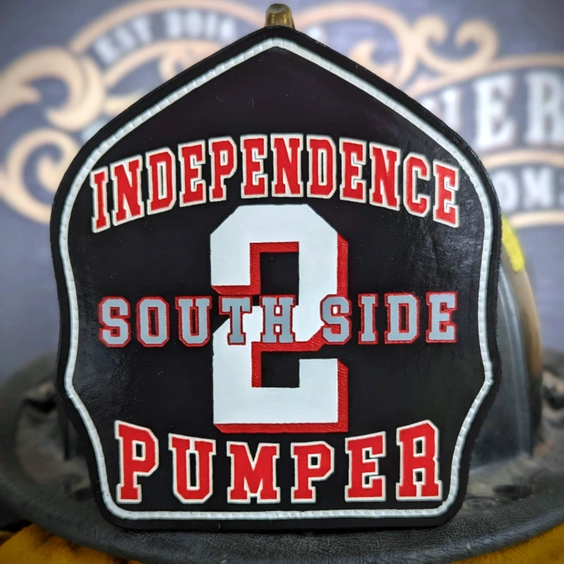 Classic custom helmet shield firefighter leather construction